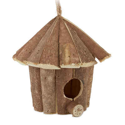 relaxdays Vogelhaus »Mini Vogelhaus aus Holz«
