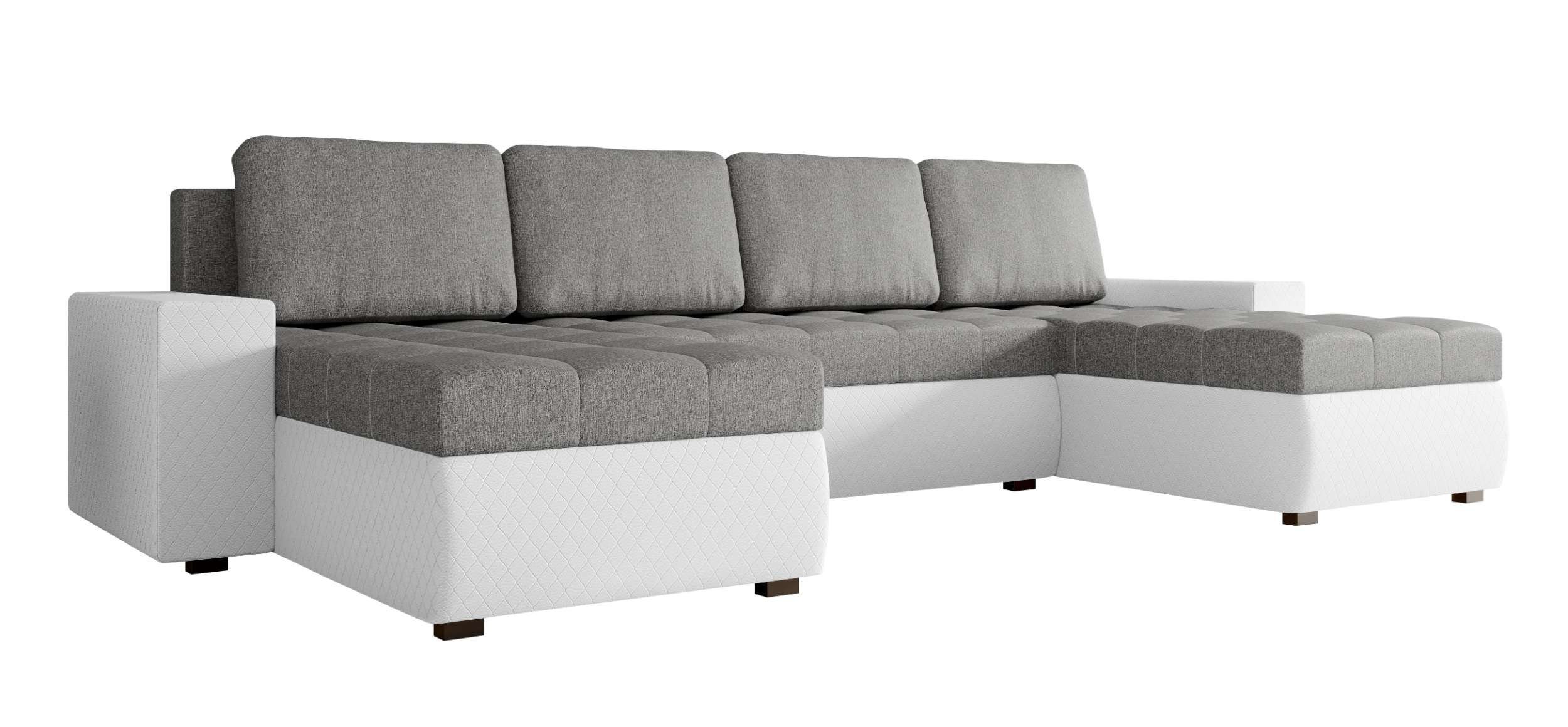 Stylefy Wohnlandschaft Amelia, Bettkasten, mit Modern Eckcouch, Bettfunktion, U-Form, mit Sitzkomfort, Design Sofa