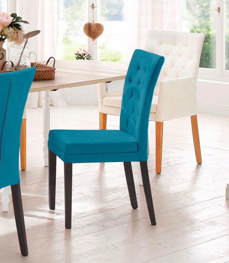 Home affaire 4-Fußstuhl "Colorado", (Set), 6 St., Luxus-Microfaser, Beine a günstig online kaufen
