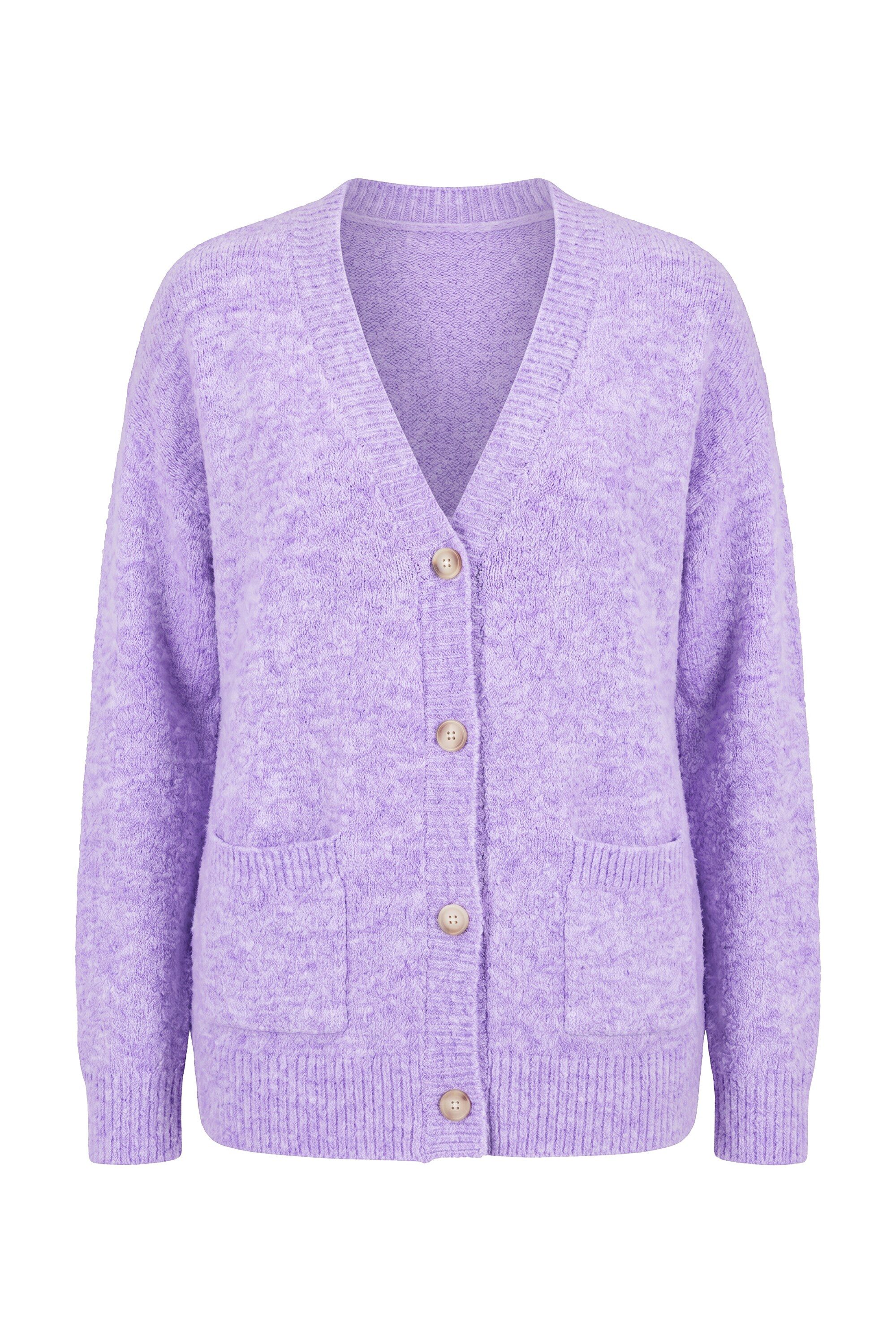 Ulla Popken Strickjacke Strickjacke Wollanteil kurz Langarm