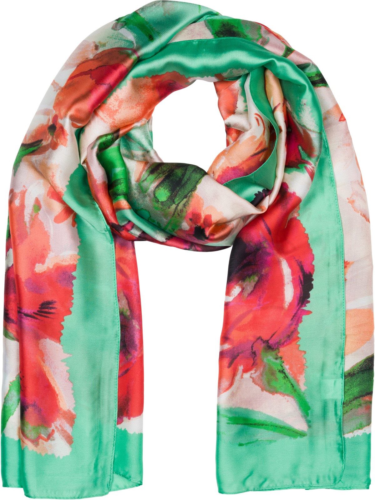 Modeschal Schal mit Aquarell Blumen Muster