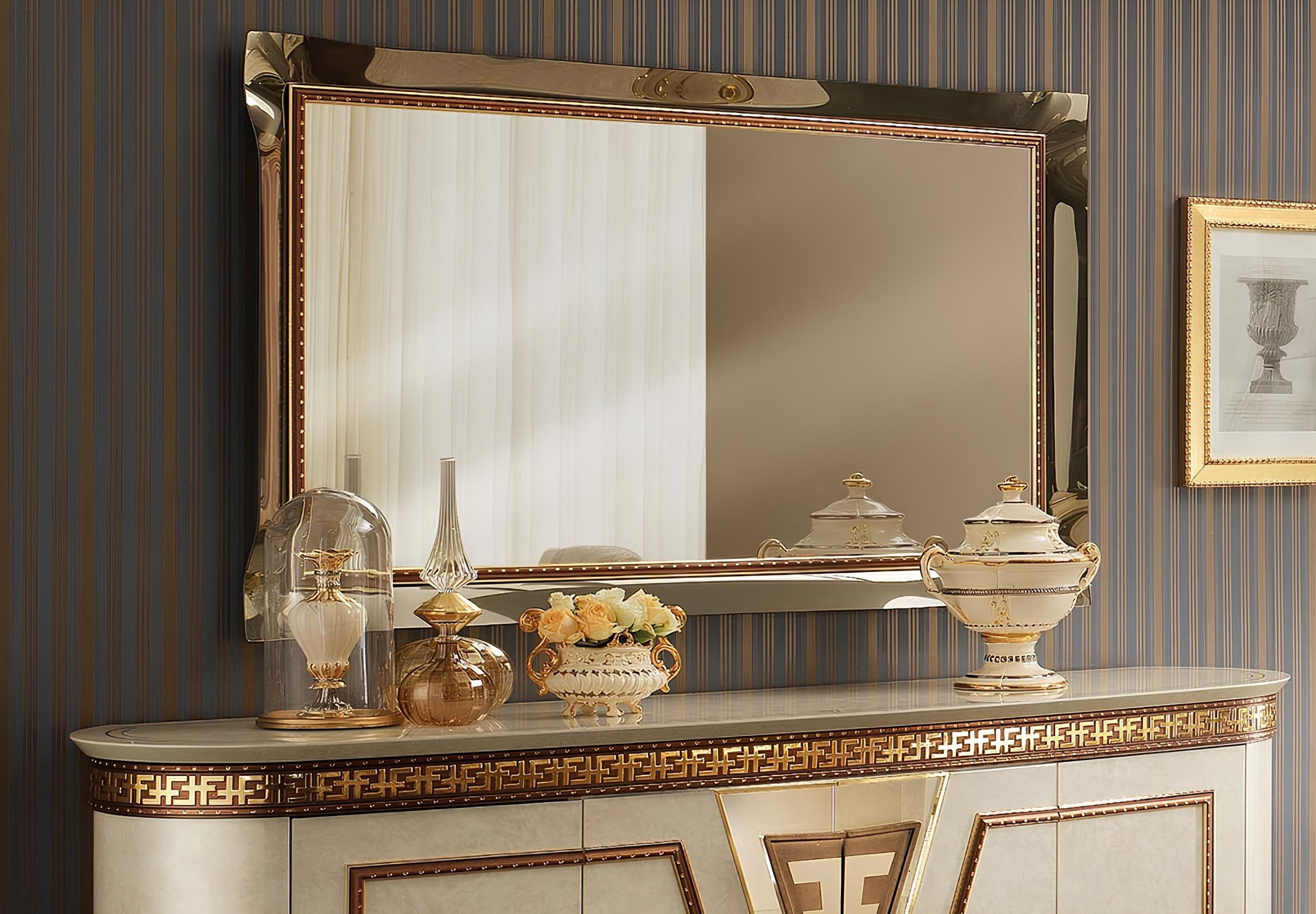 Xlmoebel Wandspiegel Flurspiegel aus Holz im Barockstil für Bad und Flurdeko (1-St), Made in Europa