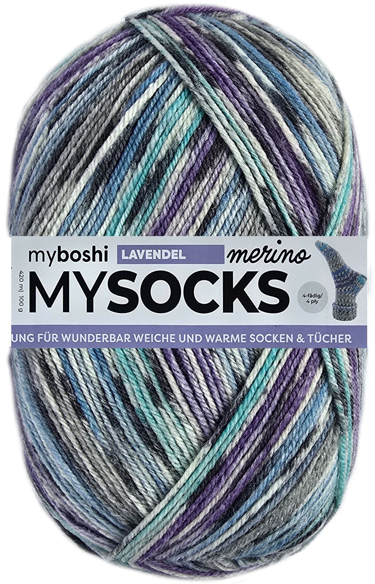 myboshi 100 Gramm MyBoshi MySocks Merino Sockenwolle Häkelwolle