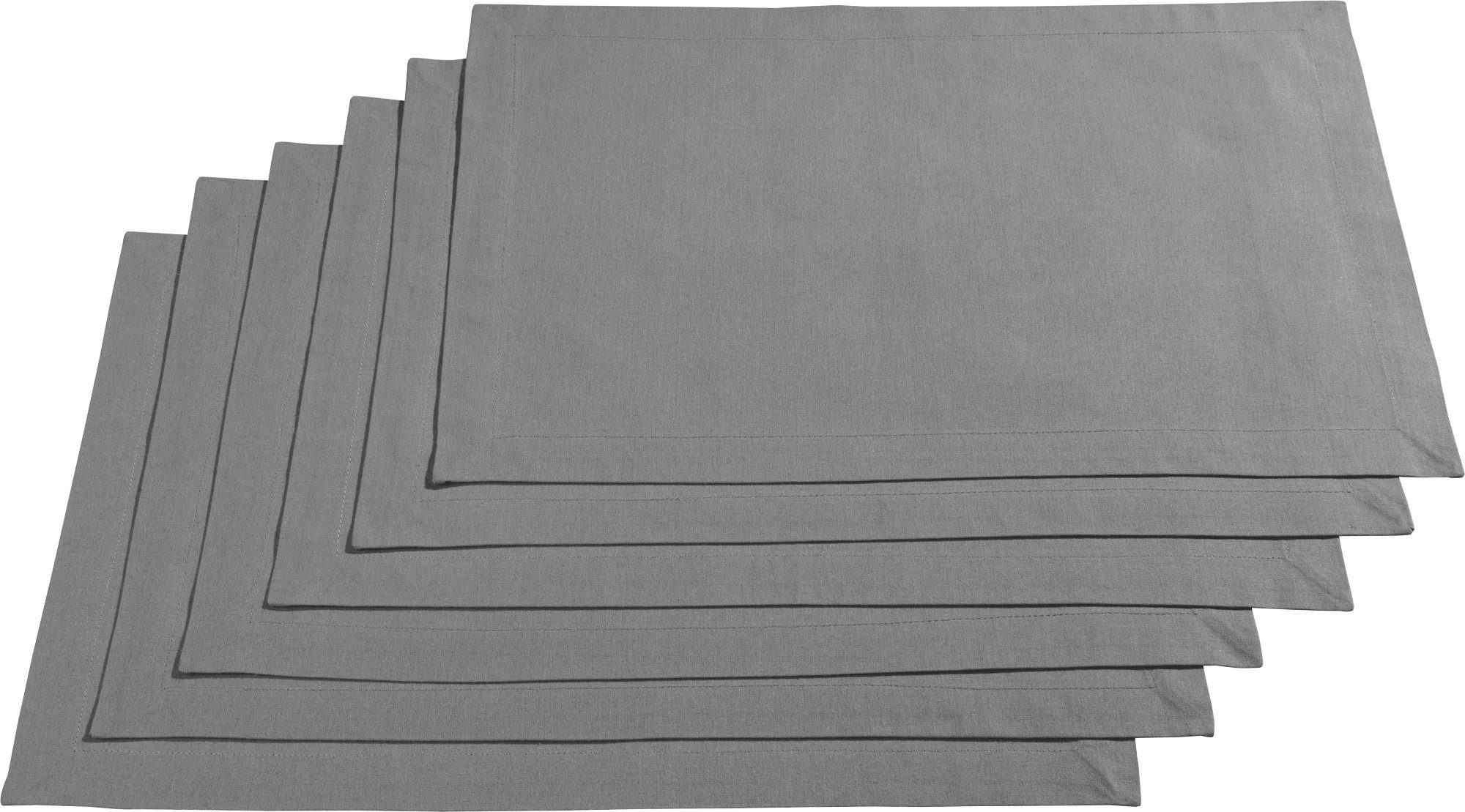 REDBEST Platzset Tischset "Seattle" 6er-Pack, Baumwolle Uni