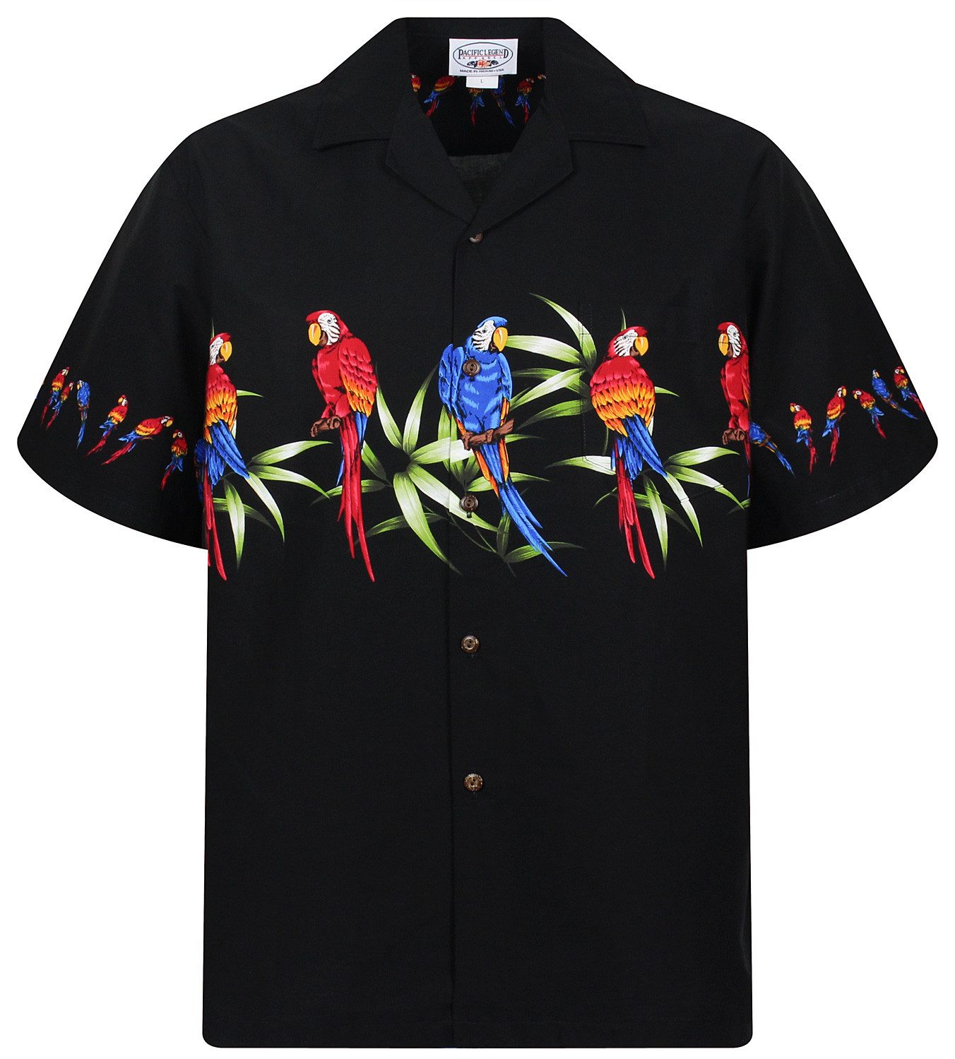 Pacific Legend Hawaiihemd Papagei Brustdruck Original günstig online kaufen