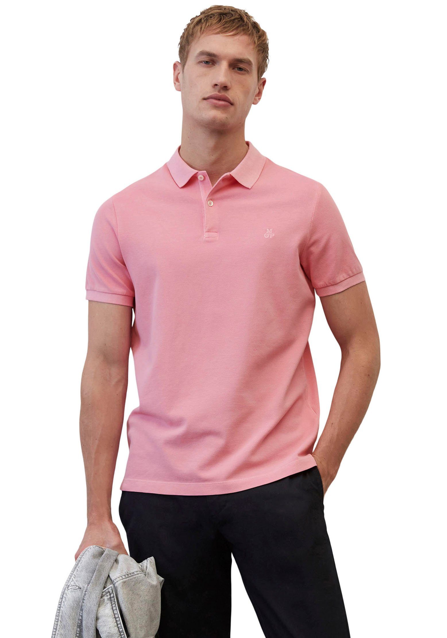 Einkaufswagen Marc O'Polo Poloshirt pink im klassischen Look