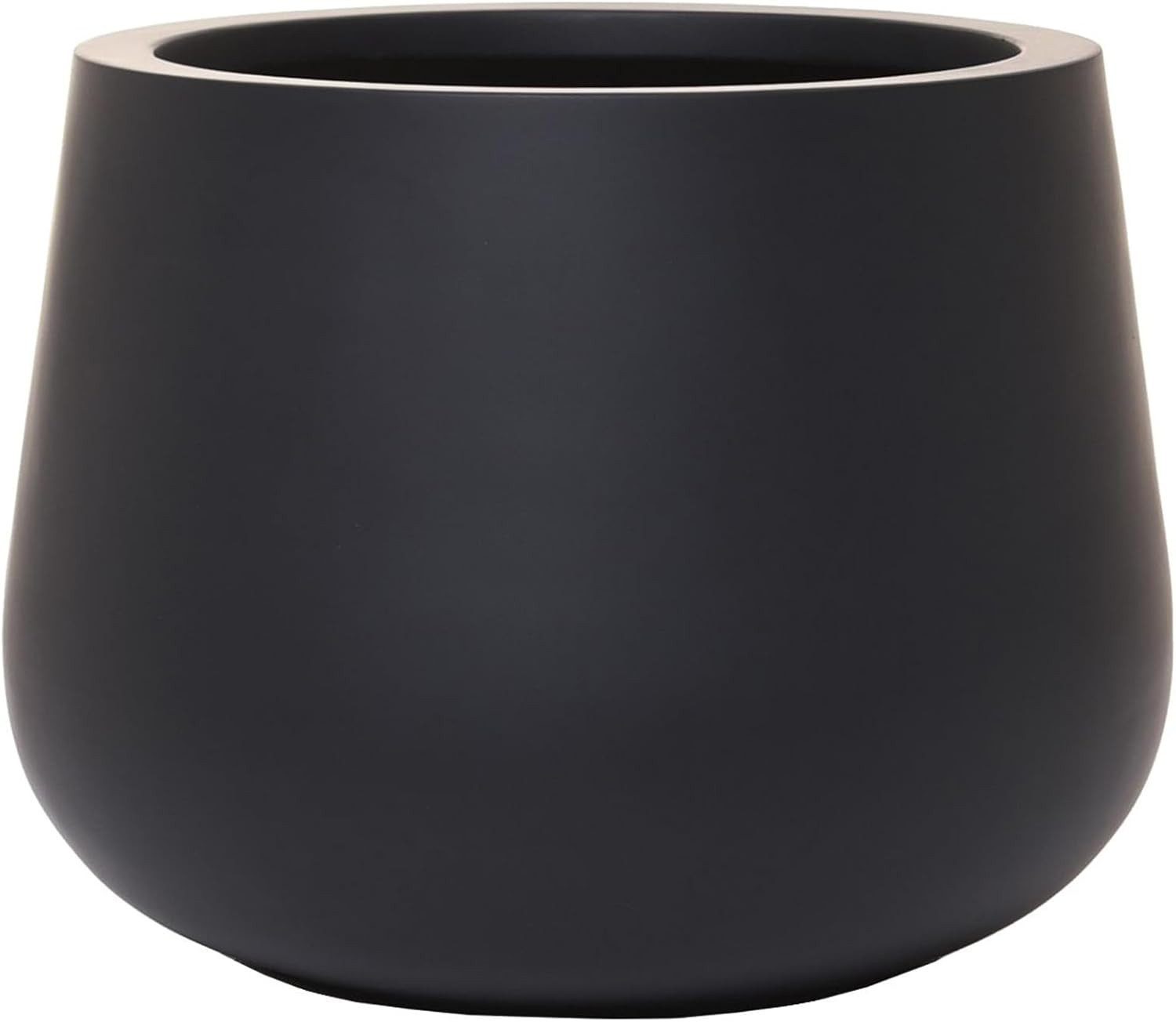 VIVANNO Blumentopf Fiberglas GIRAR Rund - Anthrazit Matt (1 St), 36x27 cm günstig online kaufen