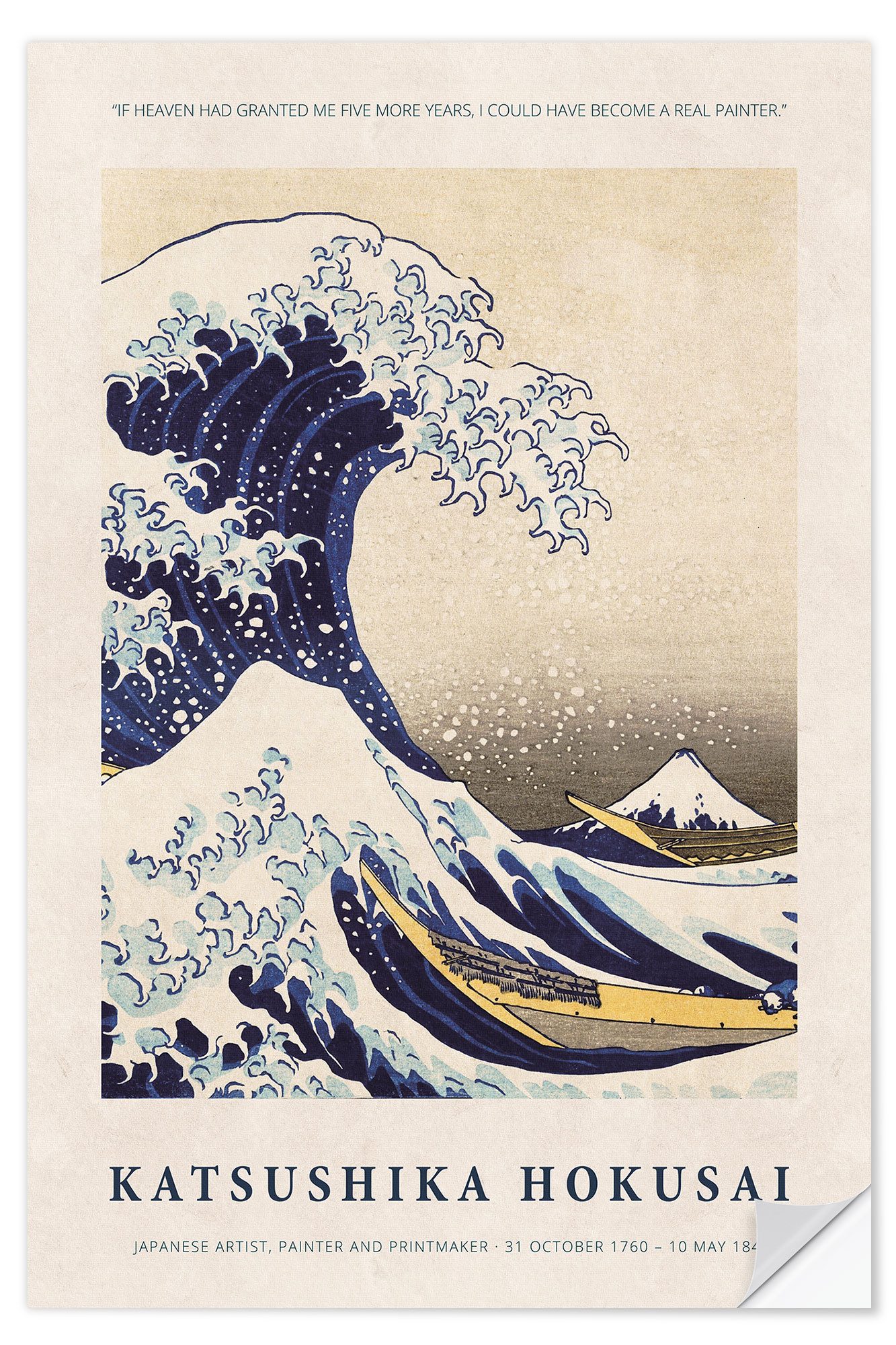 Posterlounge Wandfolie Katsushika Hokusai, I could have become a real Painter, Schlafzimmer Vintage Malerei
