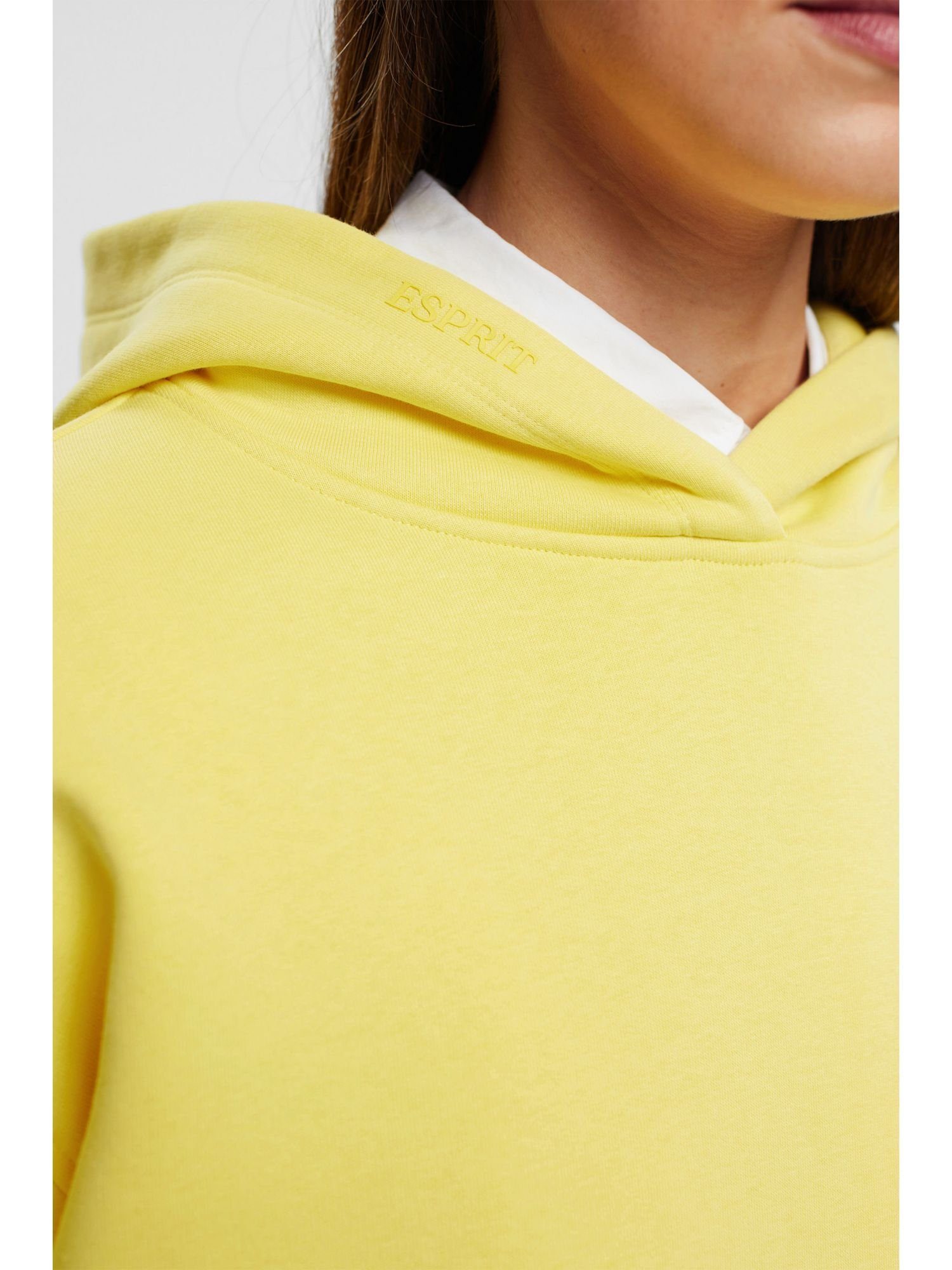 Esprit mit (1-tlg) Sweatshirt LIGHT Logostickerei YELLOW Hoodie