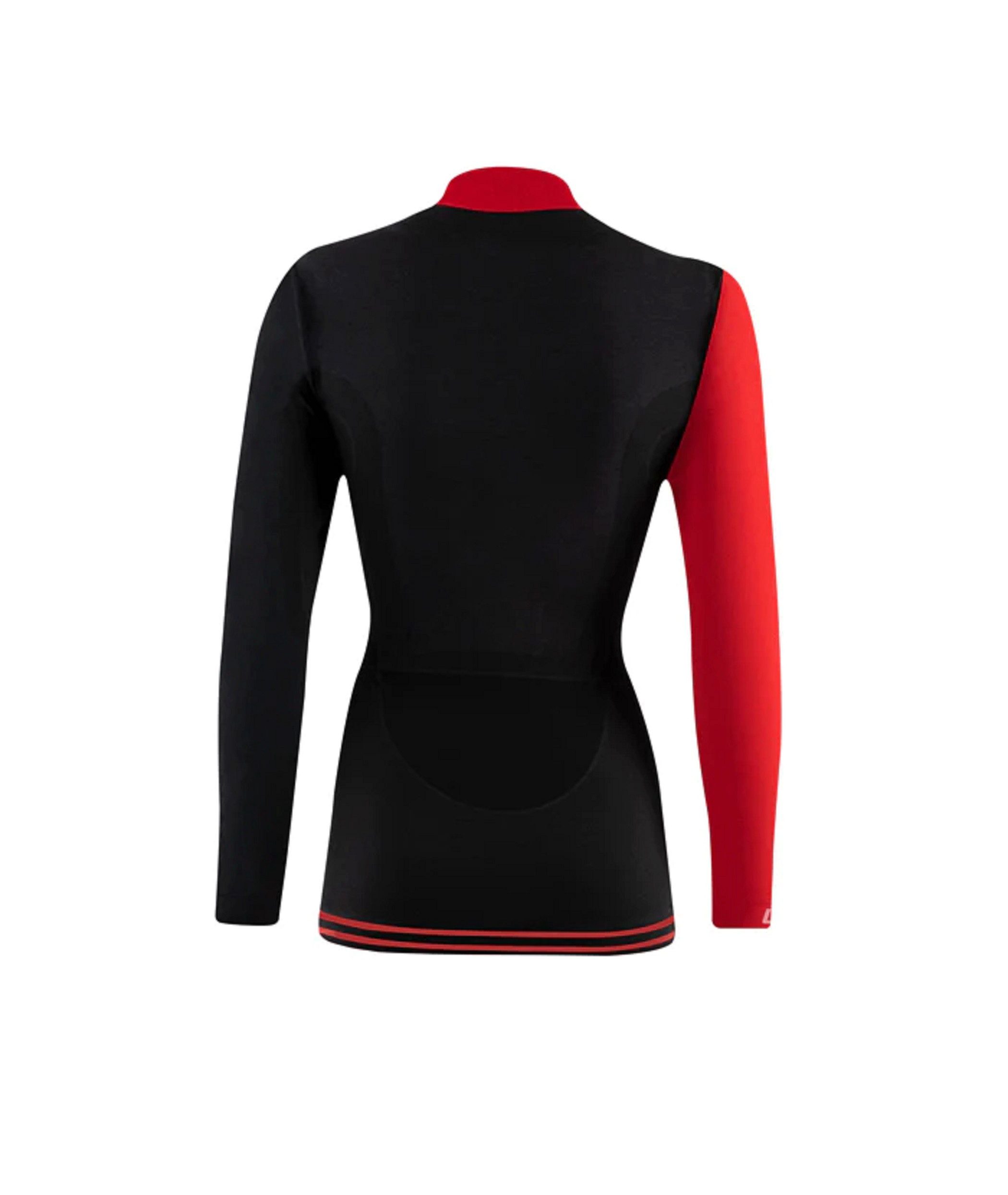 Lenz Langarmshirt Funktionsunterwäsche Merino 6.0 Stehkragen schwarz/rot Da günstig online kaufen