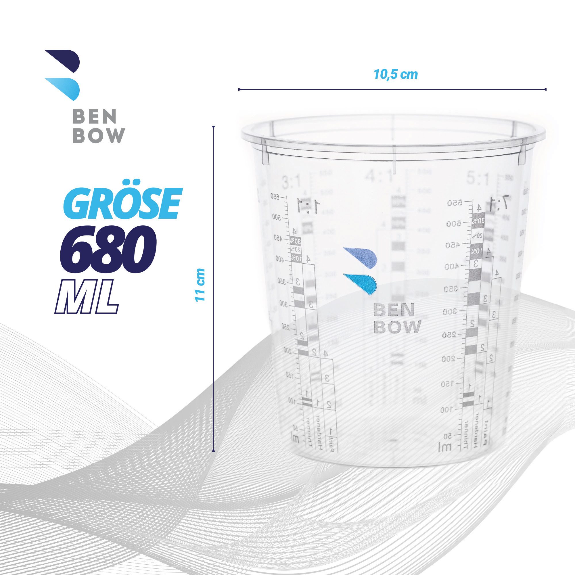 BENBOW Farbmischbehälter BenBow Profi-Messbecher (25 St), günstig online kaufen
