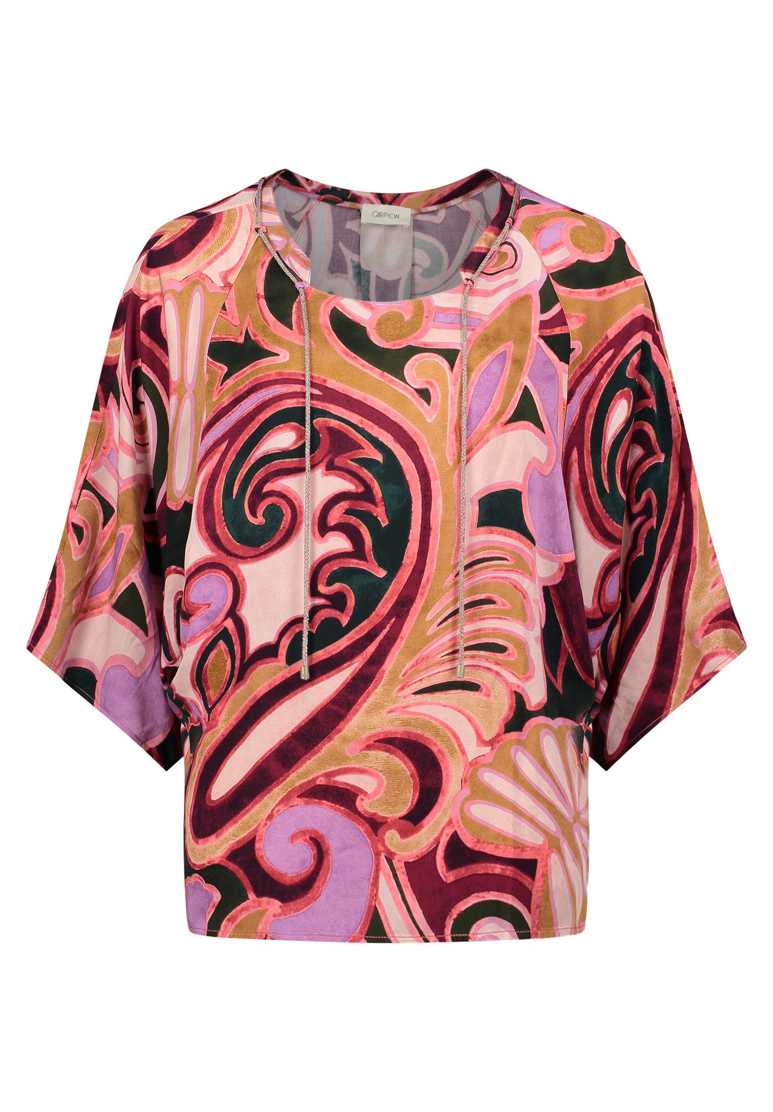 Cartoon Schlupfbluse Damen mit Muster günstig online kaufen