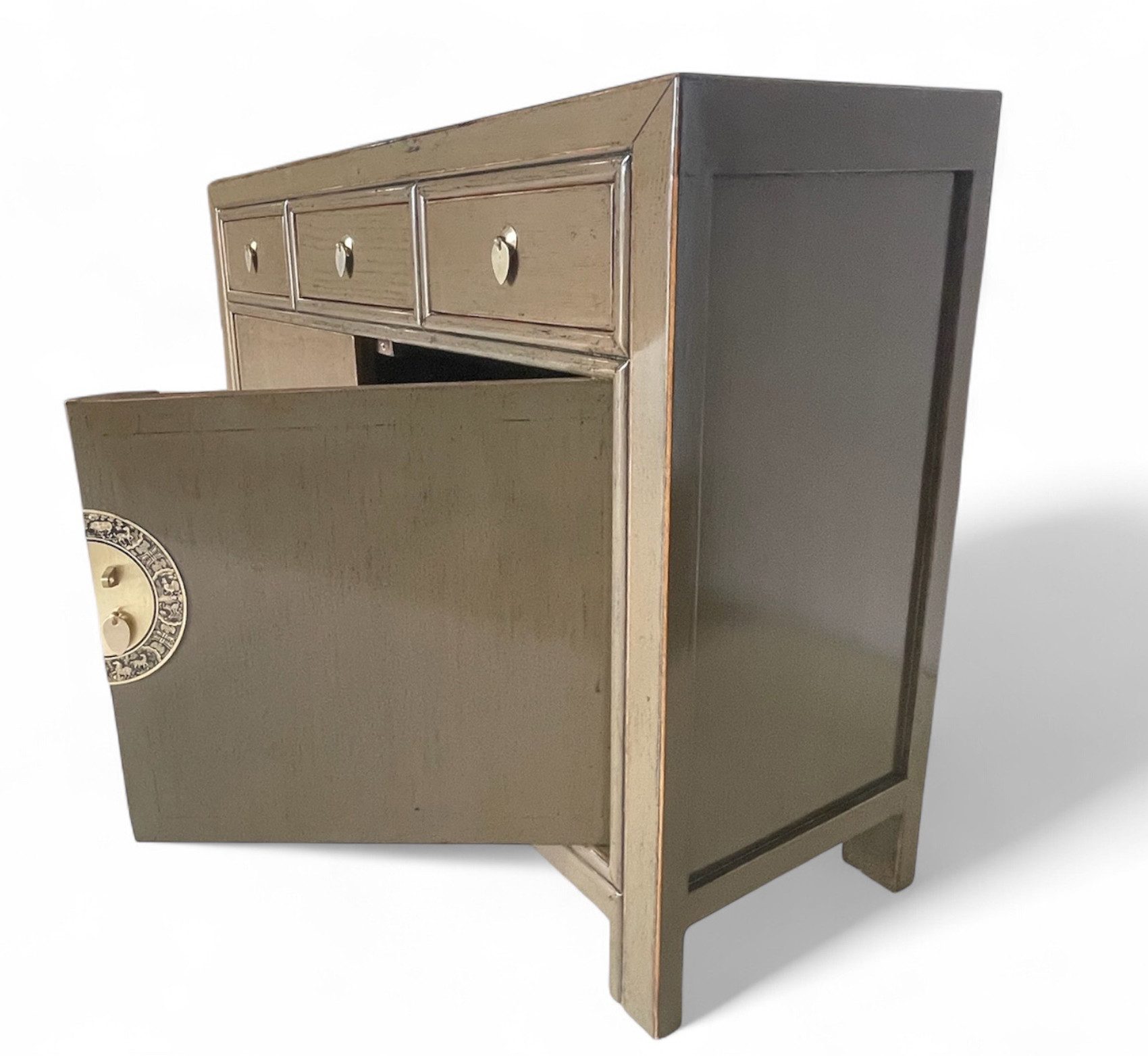 OPIUM OUTLET Kommode Vintage Schrank Sideboard braun asiatisch chinesisch orientalisch (B x T x H: 117 x 40 x 85 cm, Anrichte Buffet braun), Asia Möbel Hochzeitsschrank komplett montiert