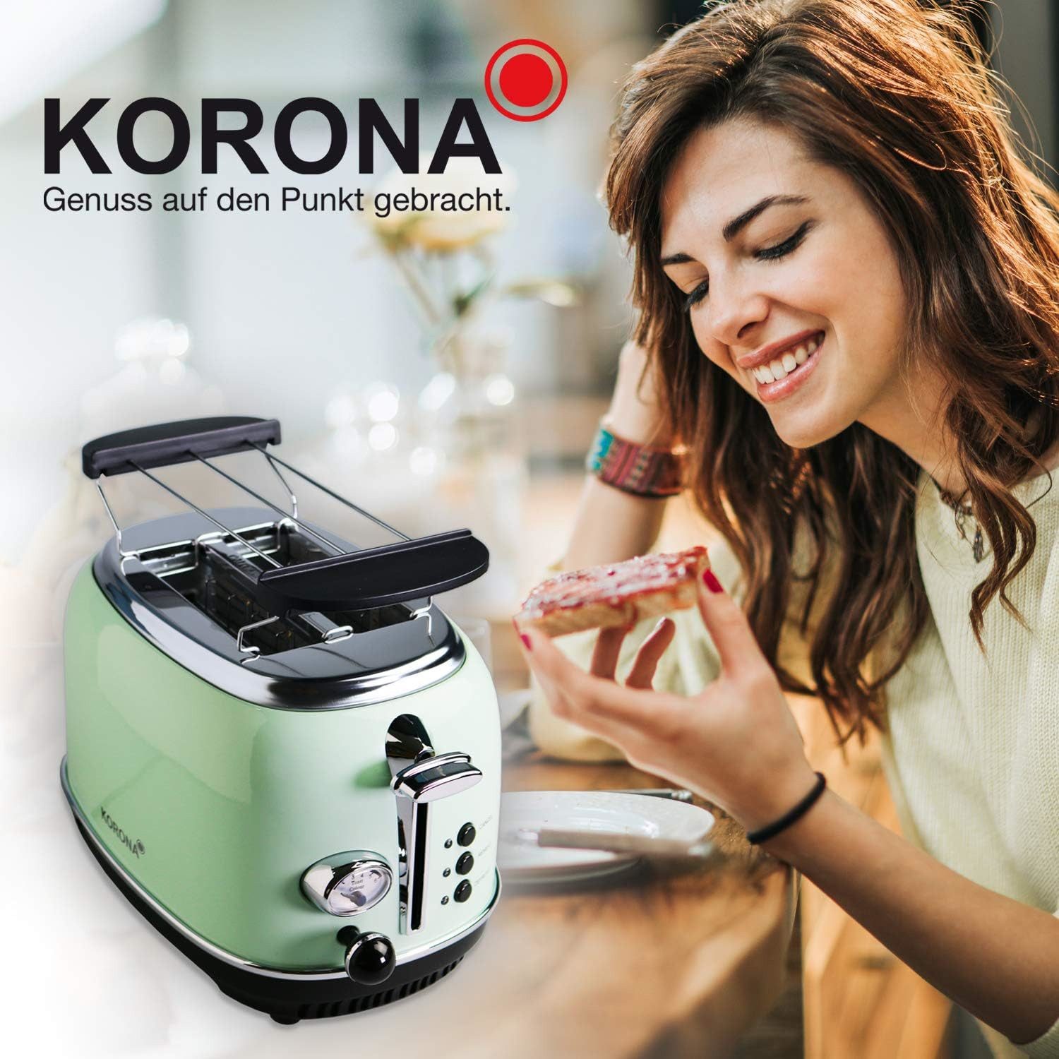 KORONA Toaster Retro Toaster 21665 Doppelschlitztoaster, 2 Schlitze, 815 W – Bild 5 von 5