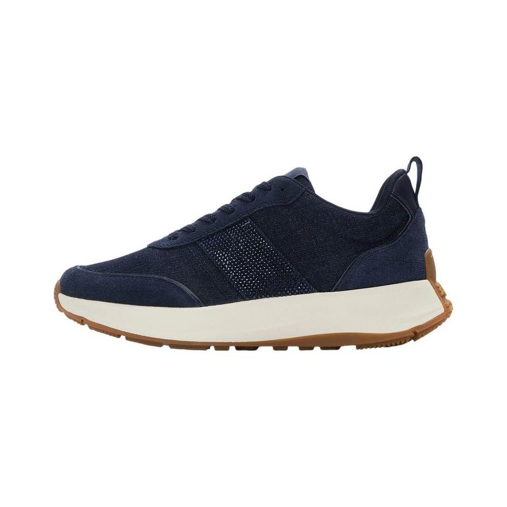 Fitflop F-Mode Flow Crystal Denim-Suede Sneakers Sneaker