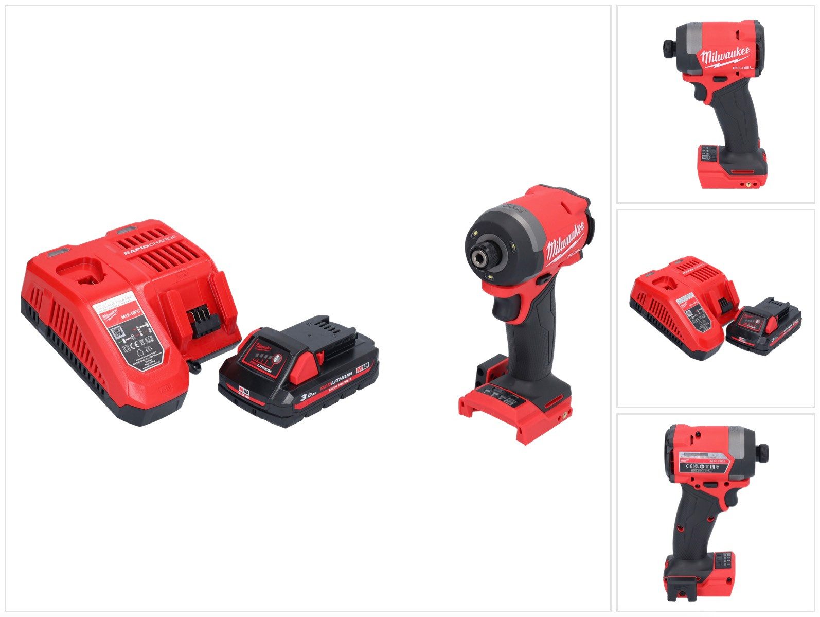 Milwaukee Akku-Schlagschrauber Milwaukee M18 FID3-301 Akku Schlagschrauber 18 V 1/4" 226 Nm Brushless