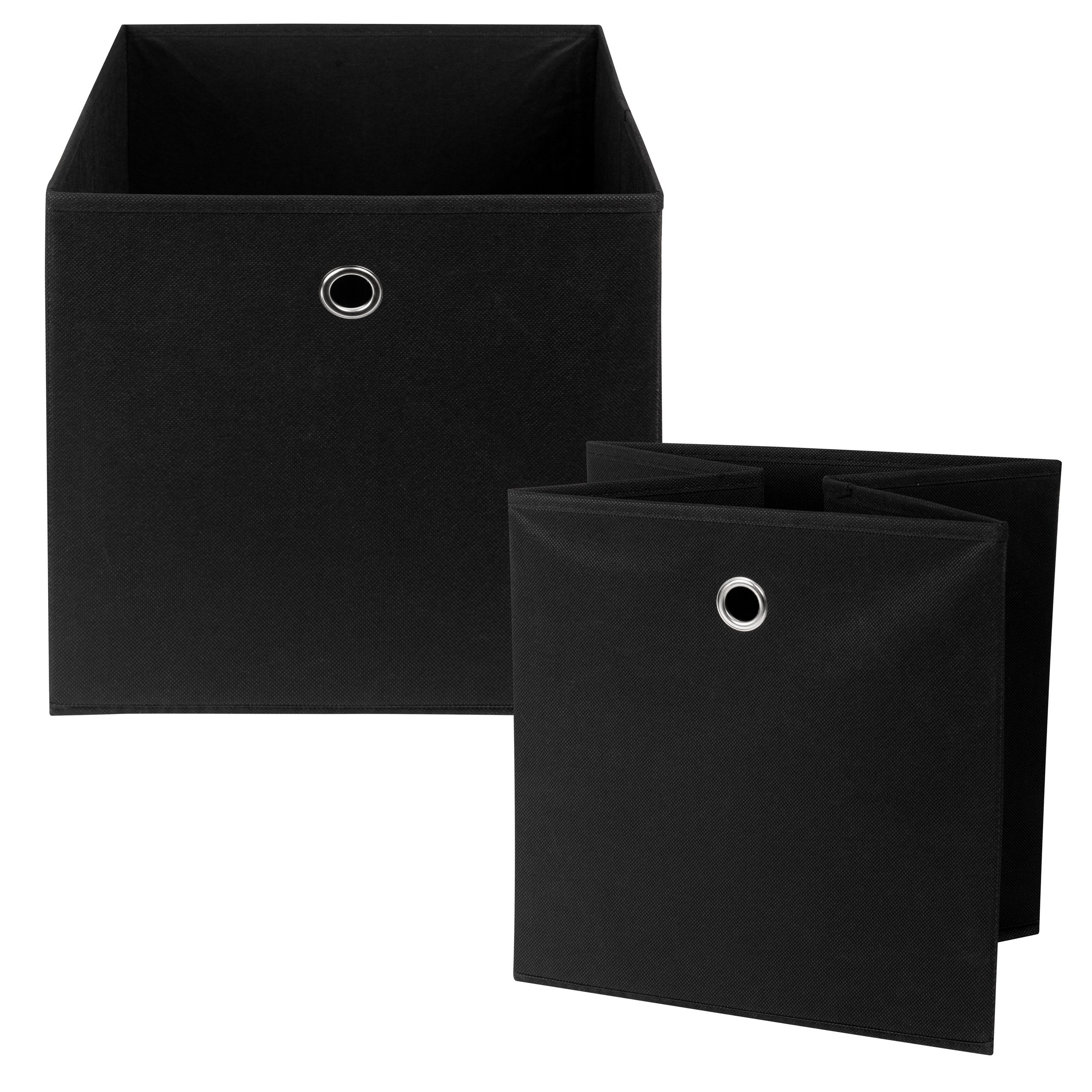 United Labels® Aufbewahrungsbox »Aufbewahrungsbox faltbar ideal für Kallax  Regal Faltbox Schwarz 30 x 30 x 30 cm« online kaufen | OTTO