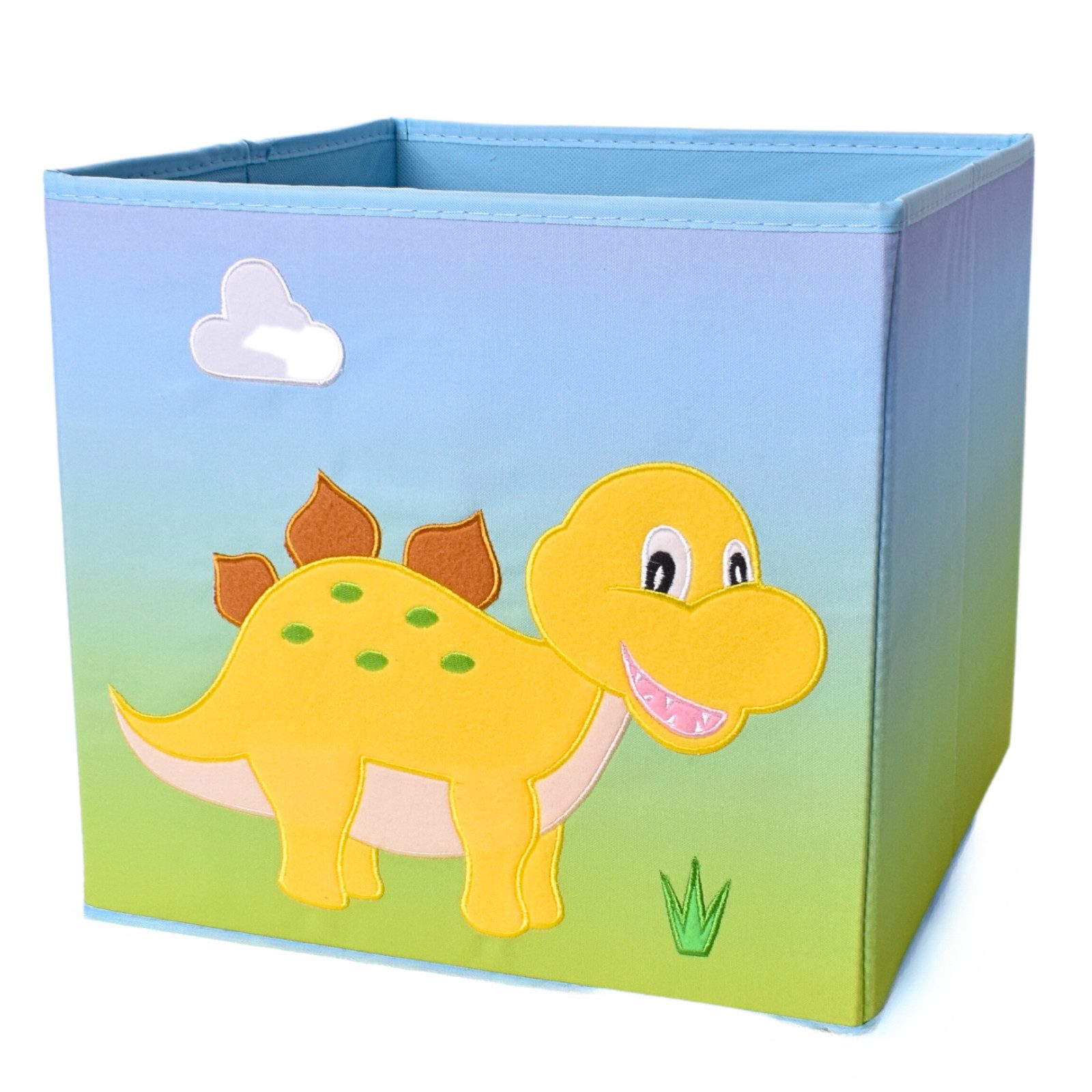 TE-Trend Aufbewahrungsbox Spielzeugkiste Dino Stegosaurus Motiv Regal Faltbox (1 St), Mit Motiv und faltbar