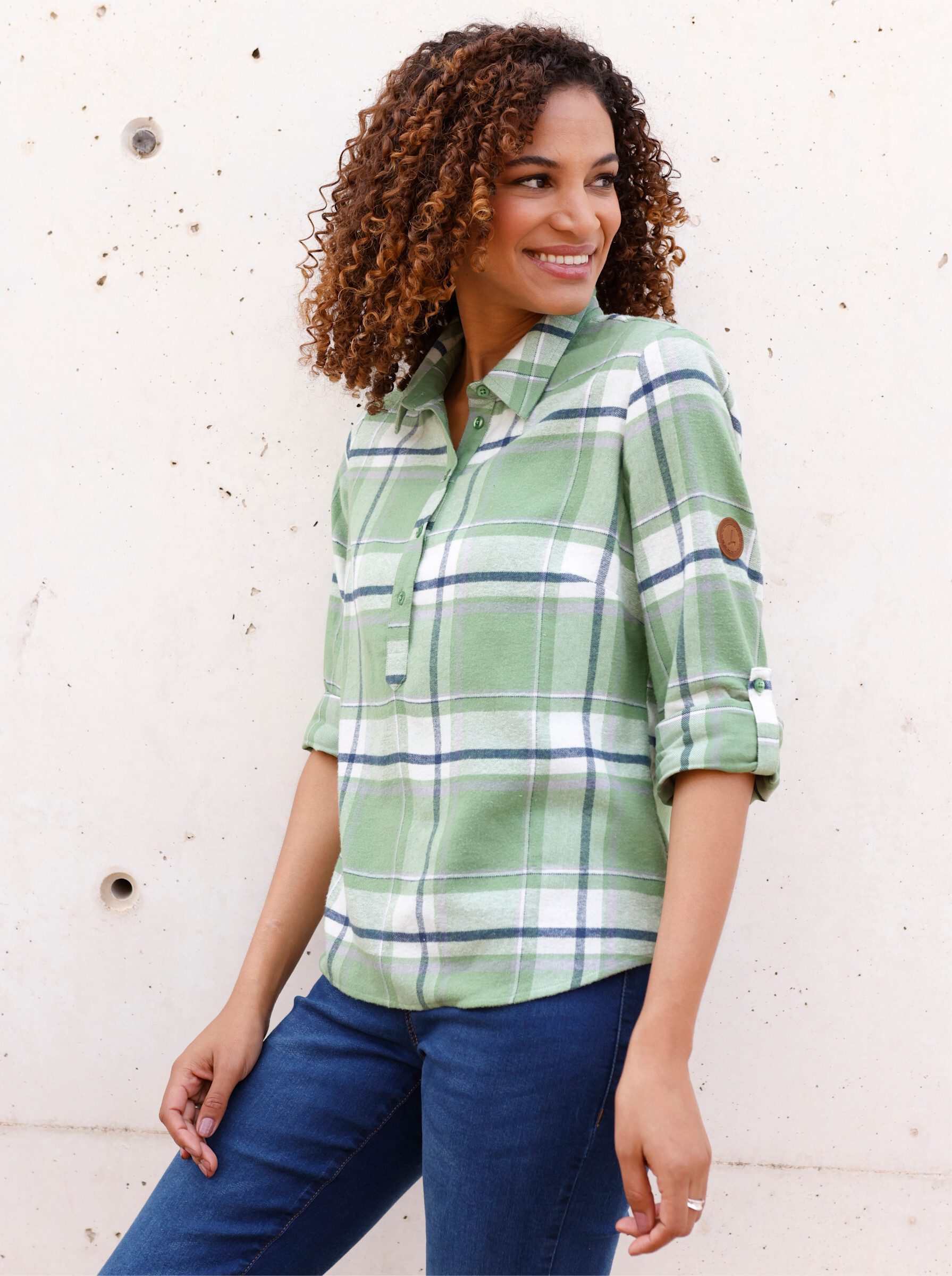 Witt Klassische Bluse Flanellbluse . günstig online kaufen