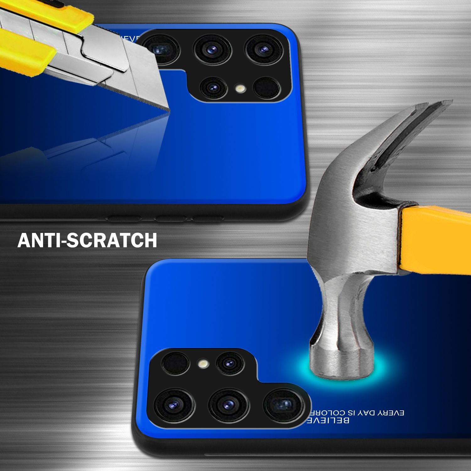Cadorabo Handyhülle für Samsung Galaxy S23 ULTRA Hülle Samsung Galaxy S23 ULTRA, Robustes Hard Case - Handy Schutzhülle - Hülle - Back Cover Bumper