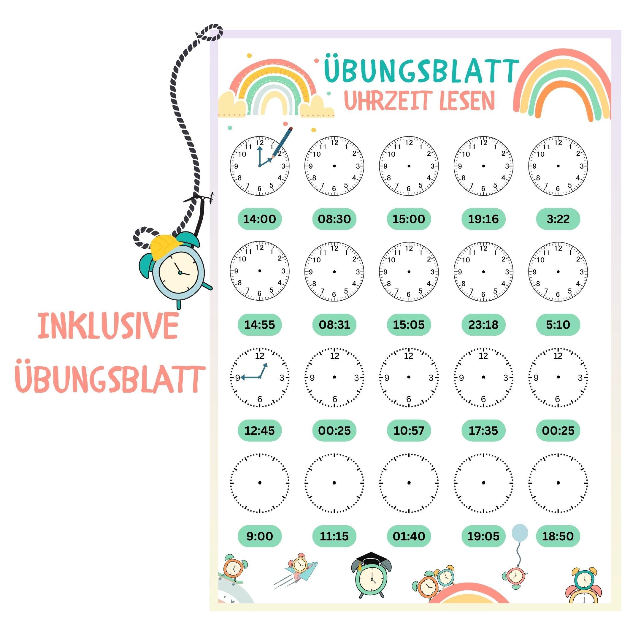 Kinderwanduhr Lautlos, Bunte Lernuhren Ohne Tickgeräusche - Farbenfrohe Lernwanduhren Für Wohnzimmer, Küche, Schule, Kinderzimmer