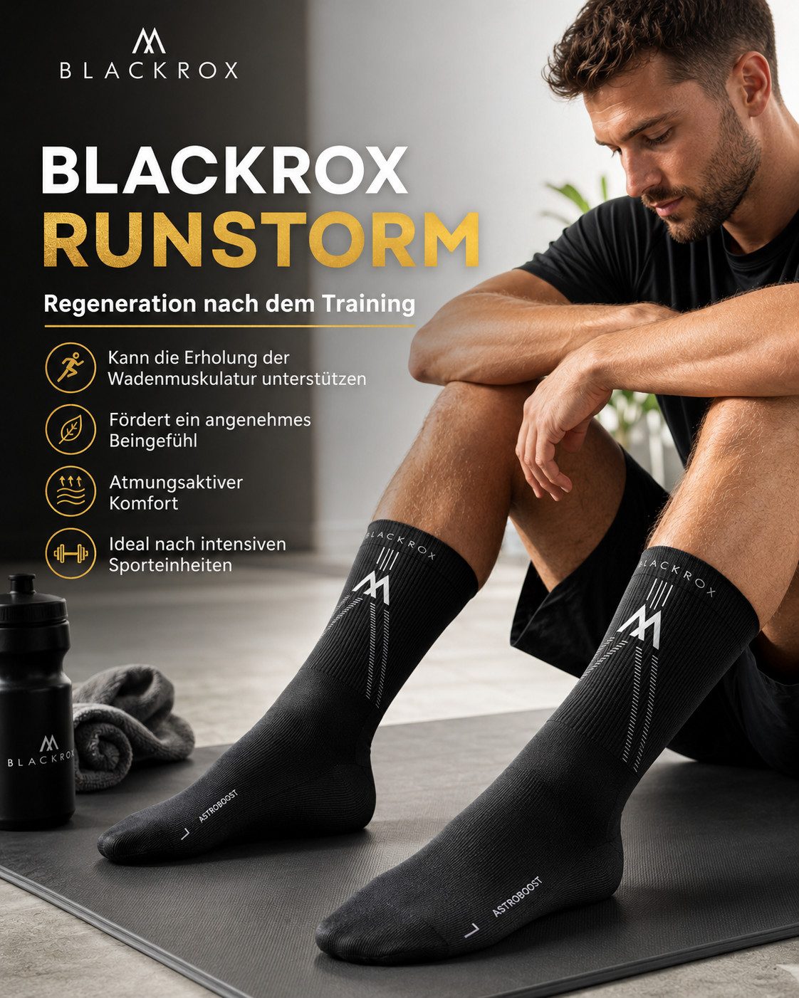 BLACKROX Kompressionsstrümpfe [Vergleichssieger 2026] RUNSTORM V1, Gr. S-XL, Damen und Herren – Bild 5 von 5
