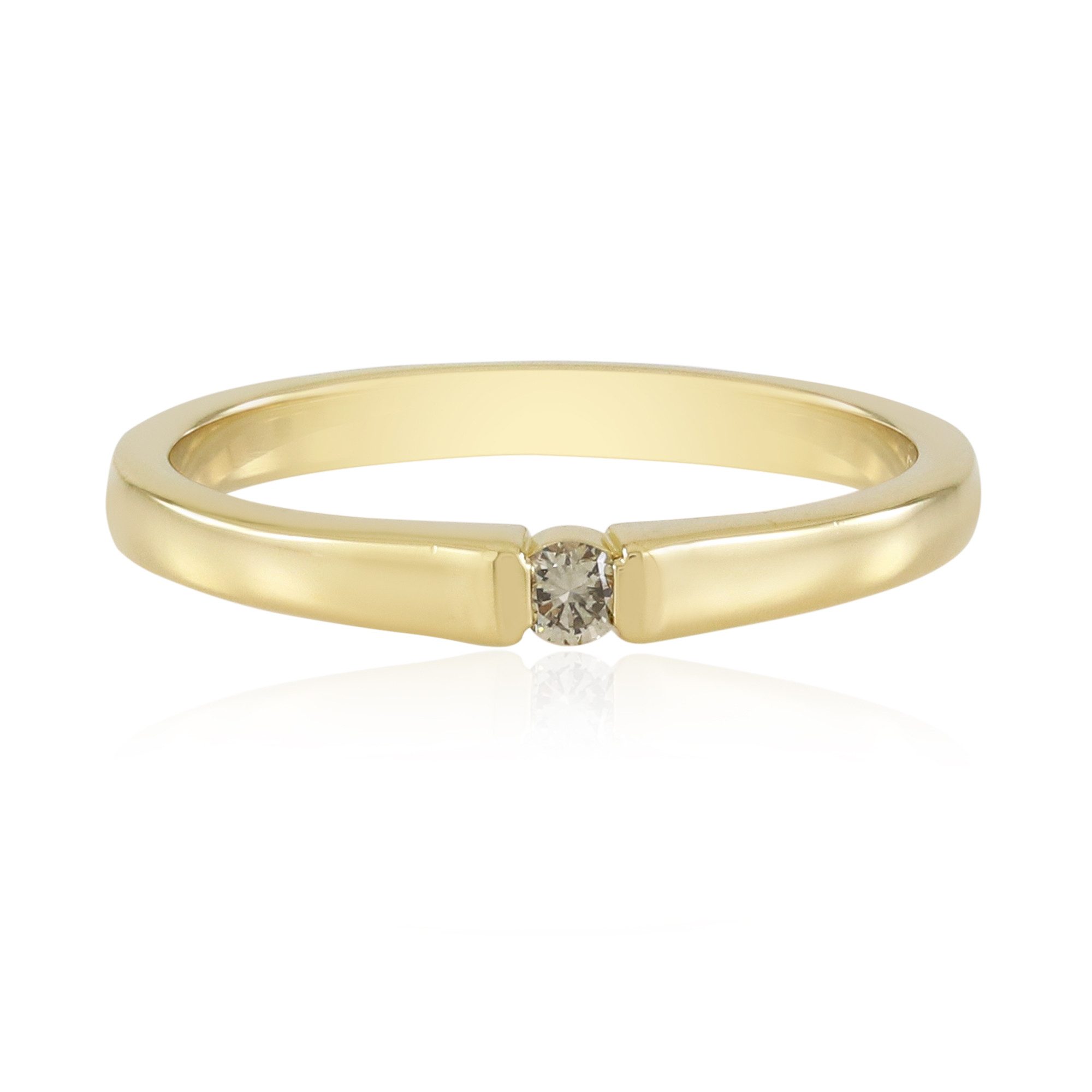 Cavill Diamantring Ring aus vergoldetem Silber mit Schokoladen-Diamant (1-tlg)
