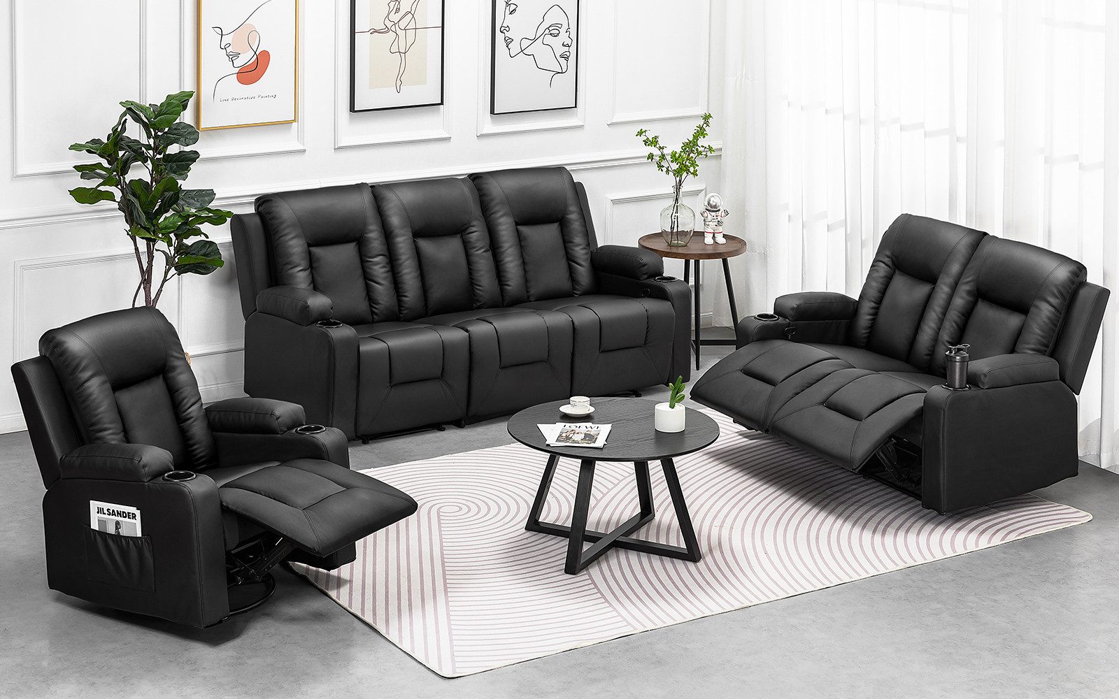 COMHOMA Sofa Relaxsessel Fernsehsessel mit Liegefunktion, Dicke Rückenlehne günstig online kaufen