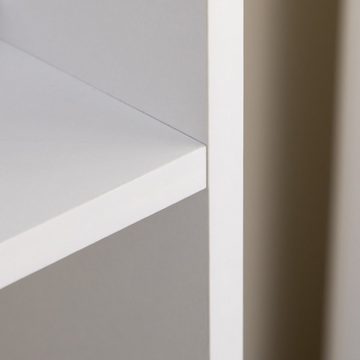 HOMCOM Bücherregal Regal mit 2 Schubladen, mit offenen Fächern 1-tlg., BxLxH: 40 x 48 x 131 cm