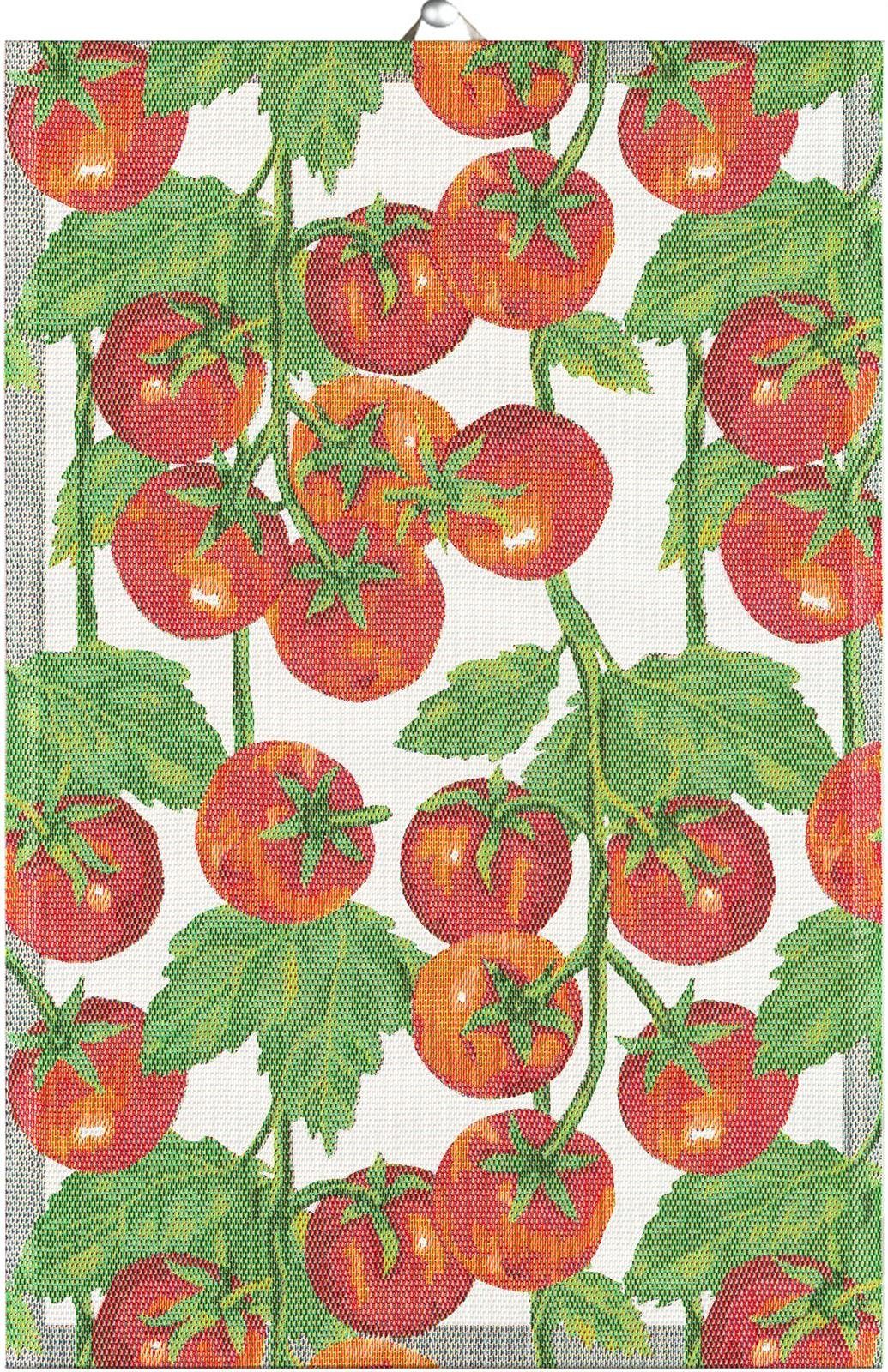 EKELUND MASTER WEAVERS 1692 Geschirrtuch Küchenhandtuch Tomater 40x60 cm, (1-tlg., 1 x Geschirrtuch), Pixel gewebt (6-farbig)