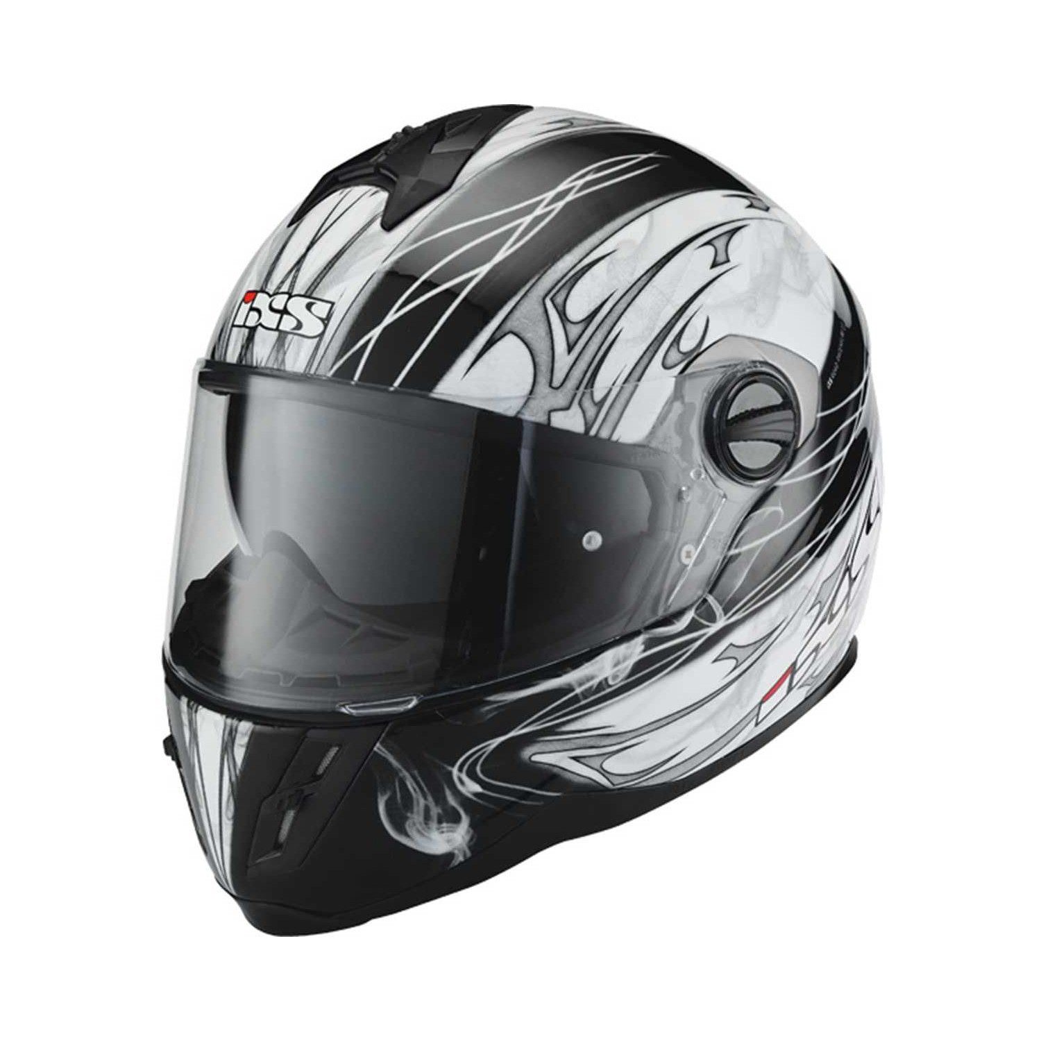 IXS Motorradhelm IXS HX 396 Haze Schwarz-Weiß-Silber M