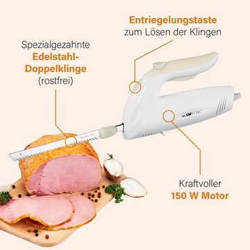 bmf-versand Elektromesser Elektromesser Fleisch Brot Elektrisch Messer Doppelklingen Weiss mit