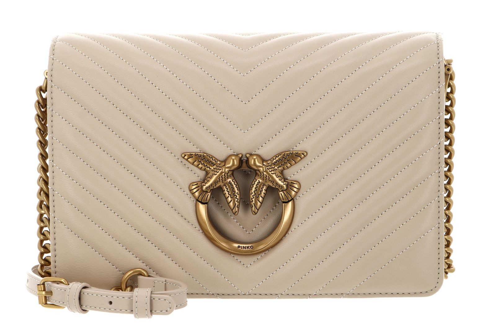 PINKO Umhängetasche Classic Sheep Nappa Chevron, aus echtem Schafsleder