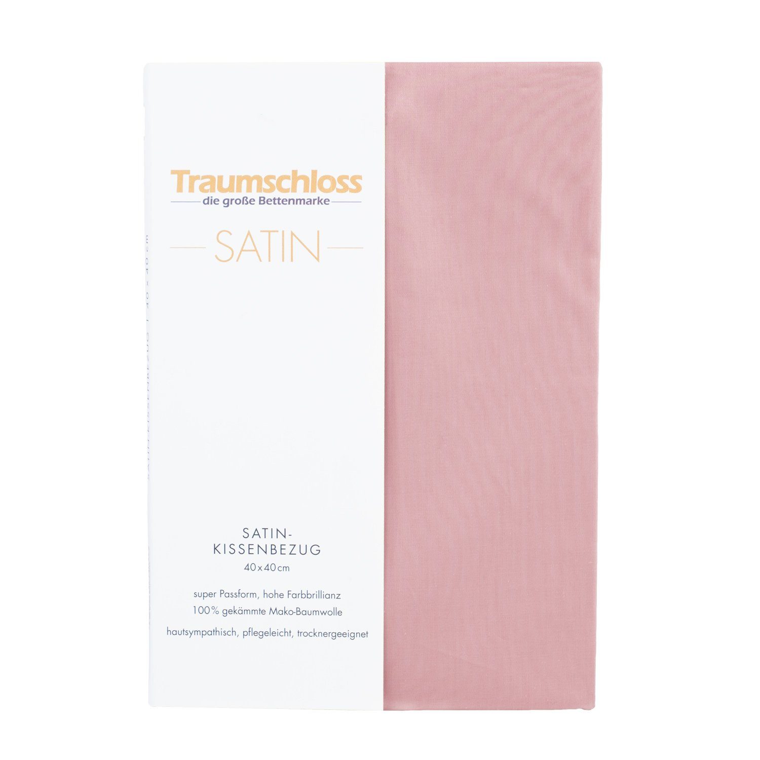 Traumschloss Kissenbezug Mako-Satin, (1 Stück), 100% Mako-Baumwolle, mit Reißverschluss