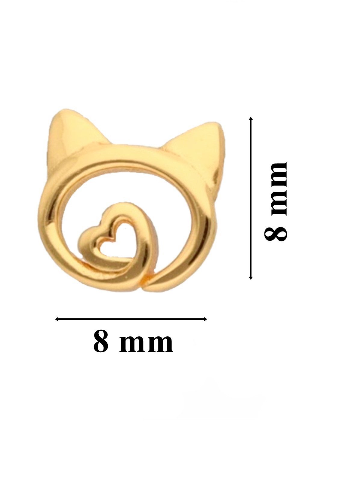 Goldene Hufeisen Paar Ohrstecker Katze Herz günstig online kaufen