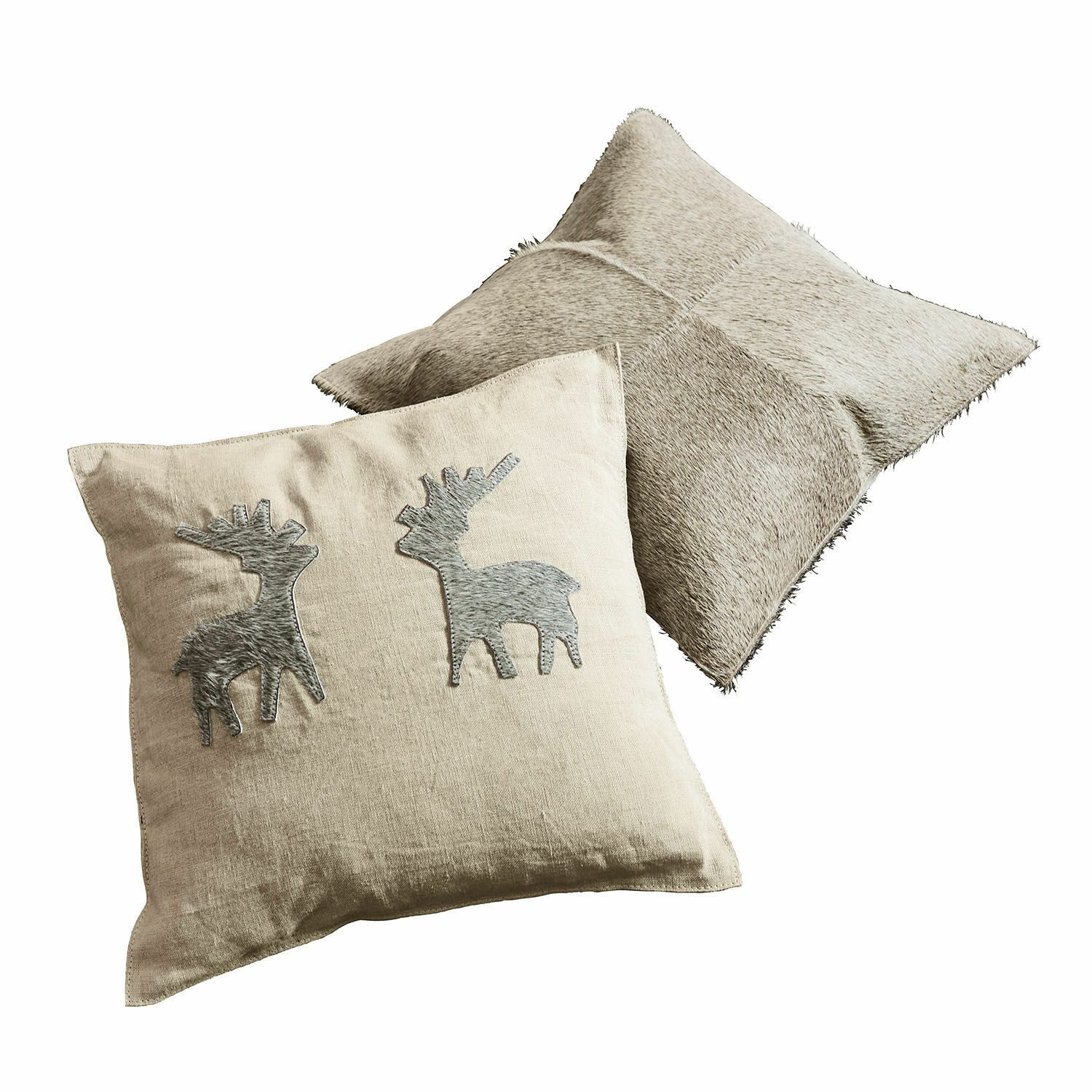 Mirabeau Kissenhülle Kissenhülle 2er Set Beaupuy grau