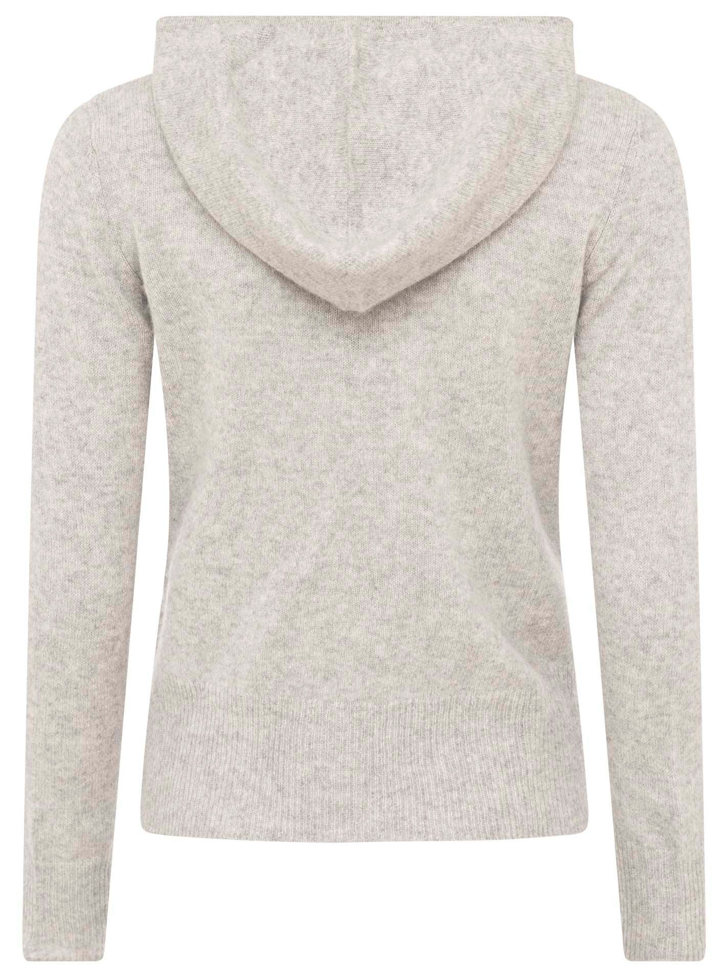 Zwillingsherz Kapuzenstrickjacke 100% Kaschmir Cardigan mit Kapuze – Bild 2 von 3