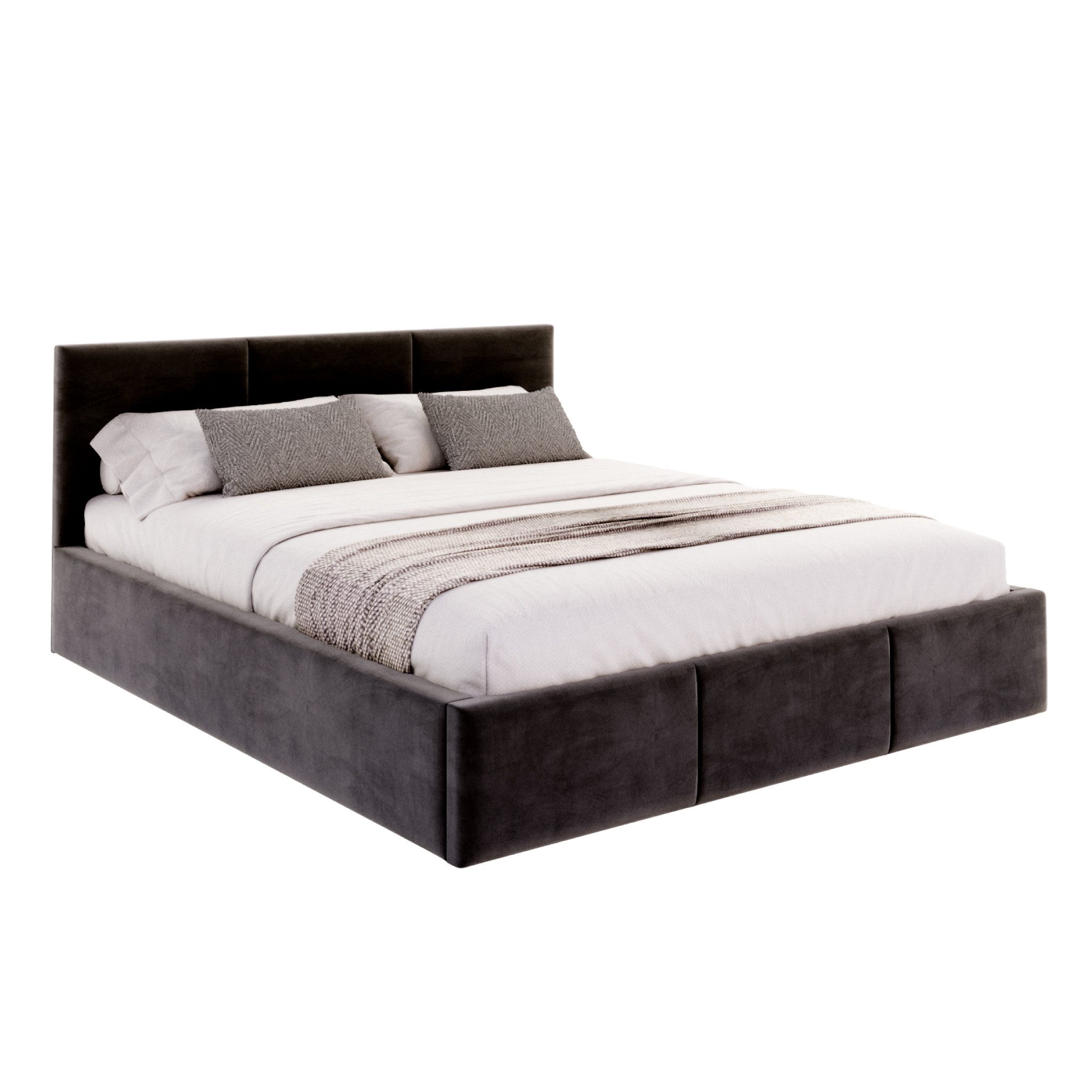 FDM Polsterbett AMBER modern mit Bettkasten MADE IN EU - mit Trinity Velour günstig online kaufen