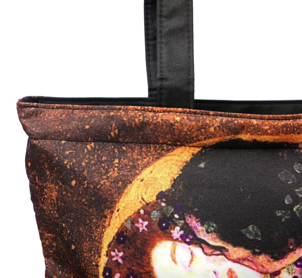 Luckyweather not just any other day Shopper Einkaufstasche / Shopping Bag Motiv Klimt THE KISS (1-tlg., 1 Stück Shopping Bag), Schultertasche beidseitig bedruckt mit Motiv bedruckt