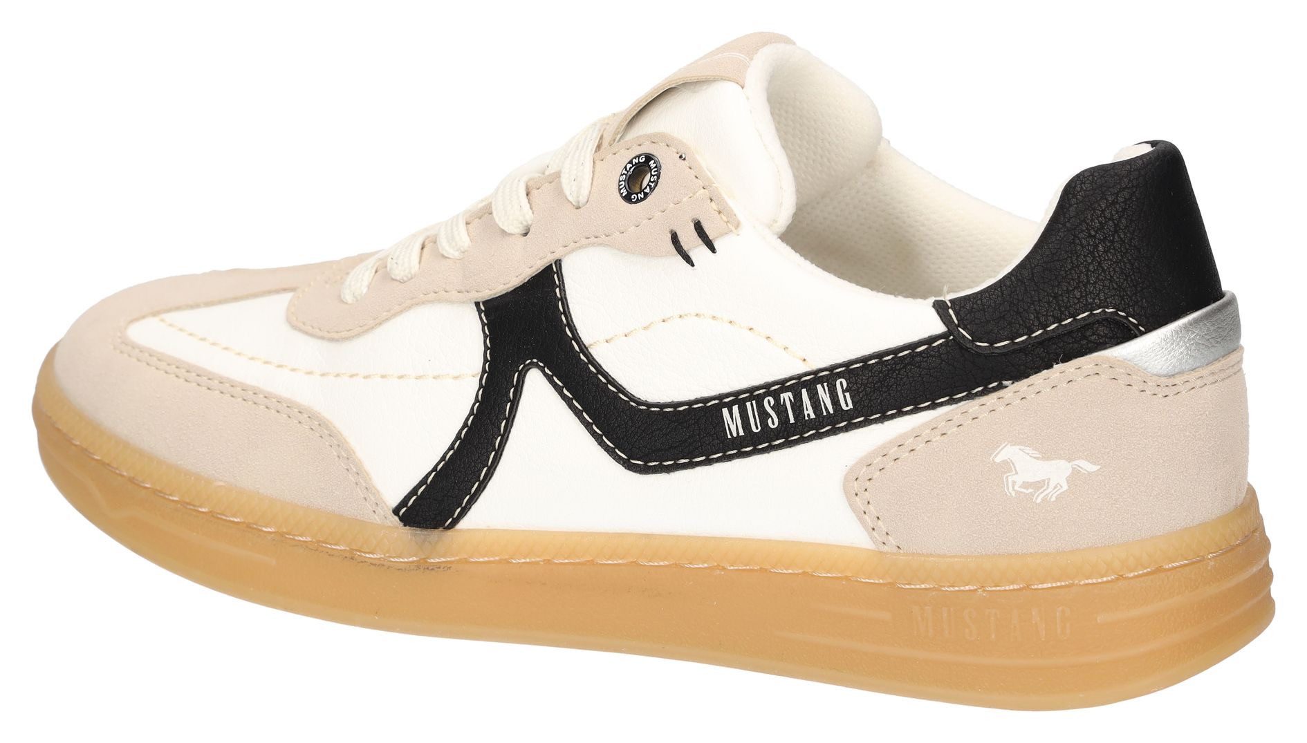 Mustang Shoes Sneaker, Retro Sneaker, Schnürschuh mit Kontrastbesätzen