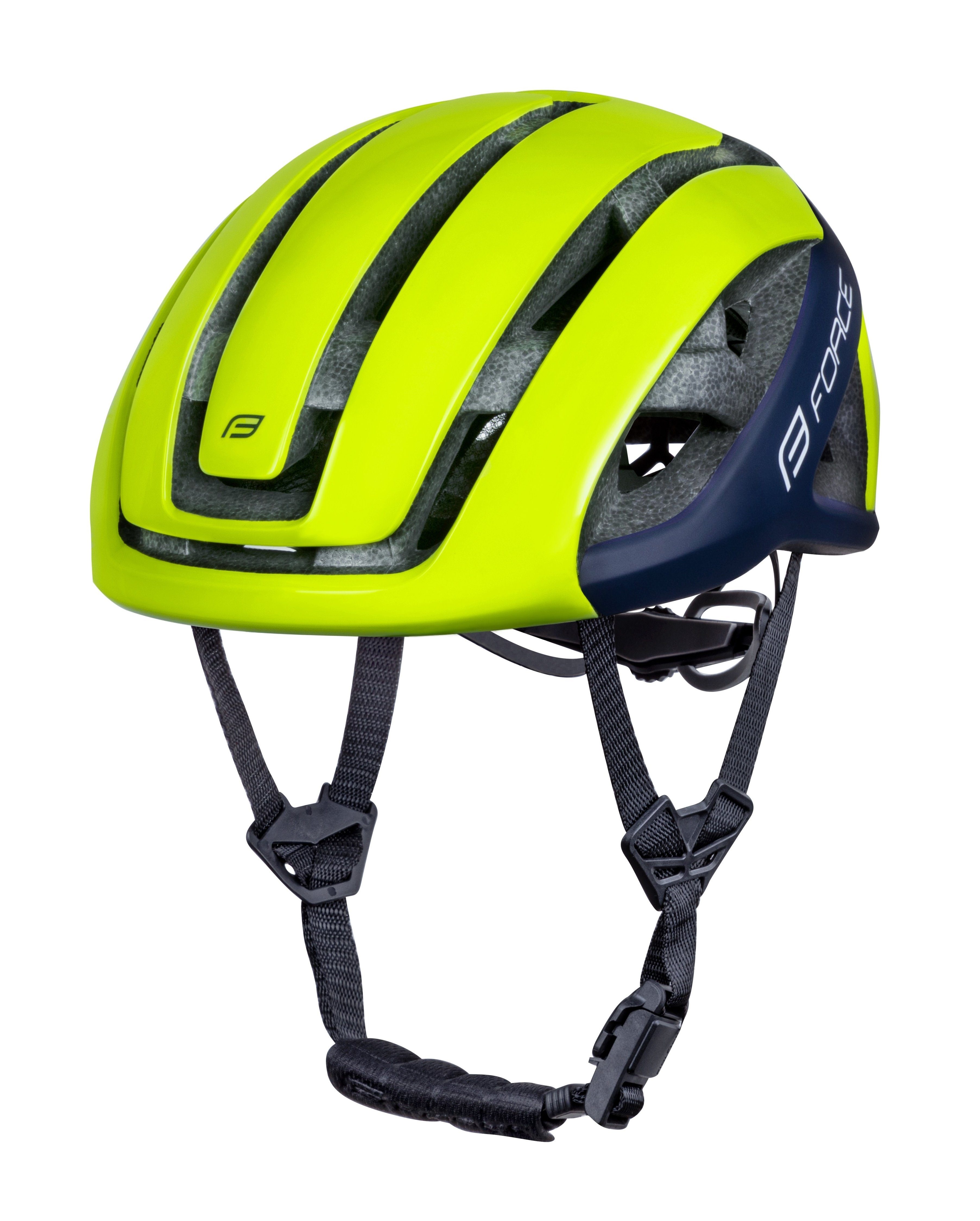 FORCE Fahrradhelm Helm FORCE NEO gelb-dunkelblau S-M