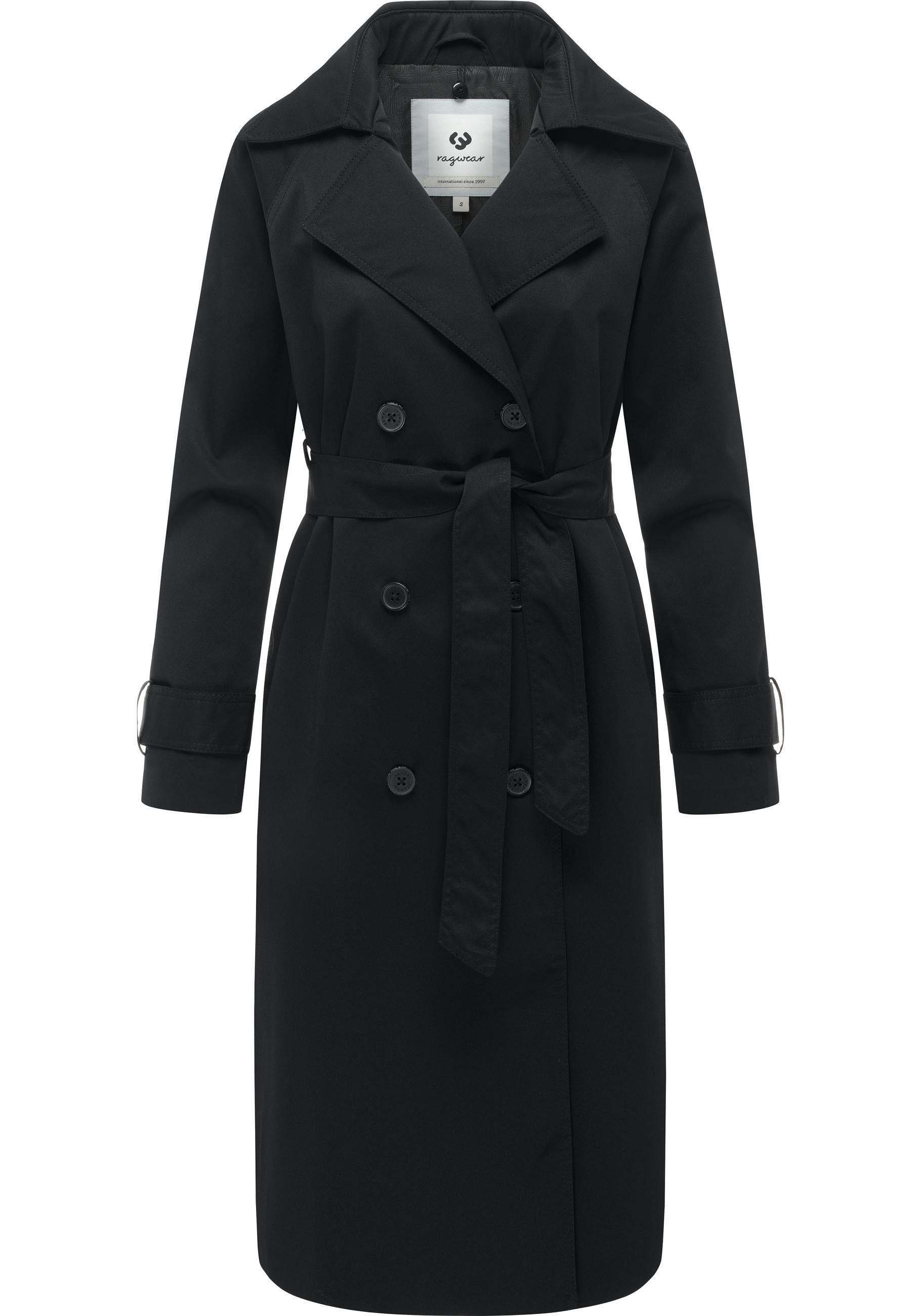 Ragwear Langmantel Trenchie Y Leichter Übergangsmantel Trenchcoat mit Gürtel, wasserdicht – Bild 4 von 5