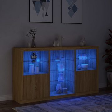 vidaXL Sideboard Sideboard mit LED-Leuchten Sonoma-Eiche 181,5x37x100 cm (1 St)