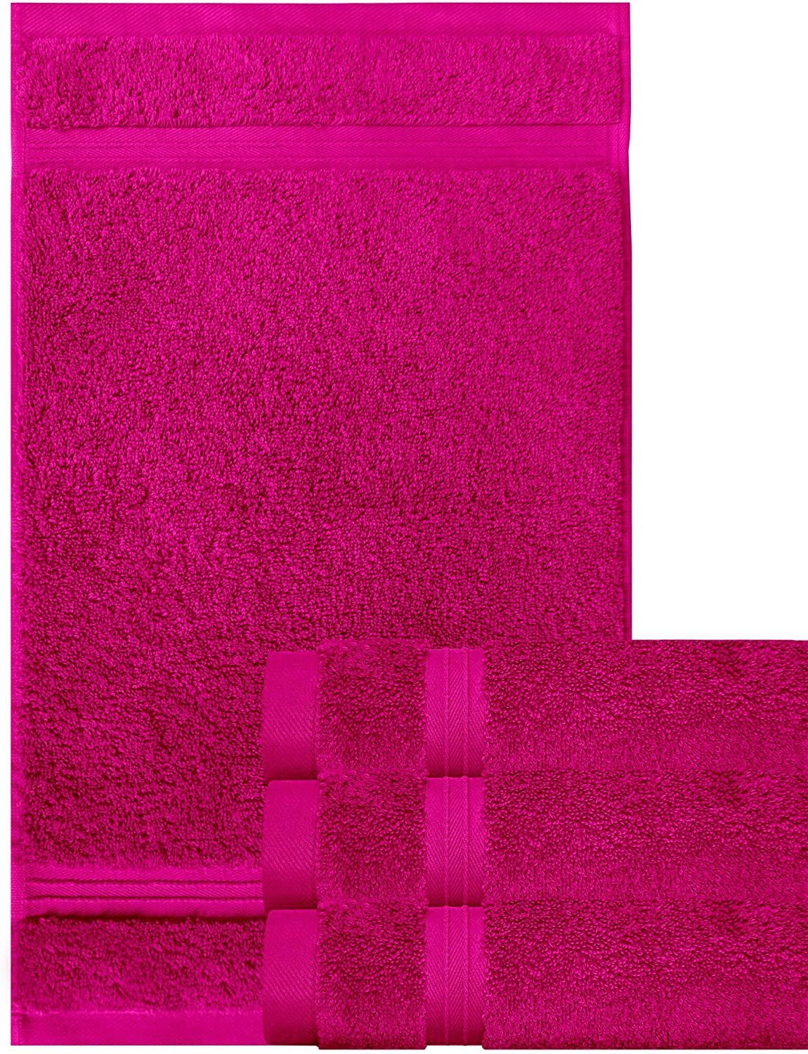 pink Purpur 30x50 Frottee Gästehandtücher (4-St), Damen Linz, Lashuma cm Gästetücher