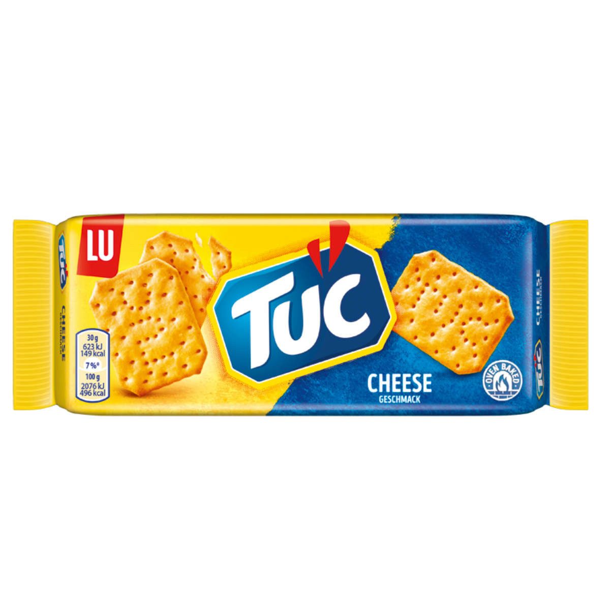 Tuc Knabberei, Tuc Cracker Cheese Snack Klassiker Salzgebäck mit Käse Geschmack 100g