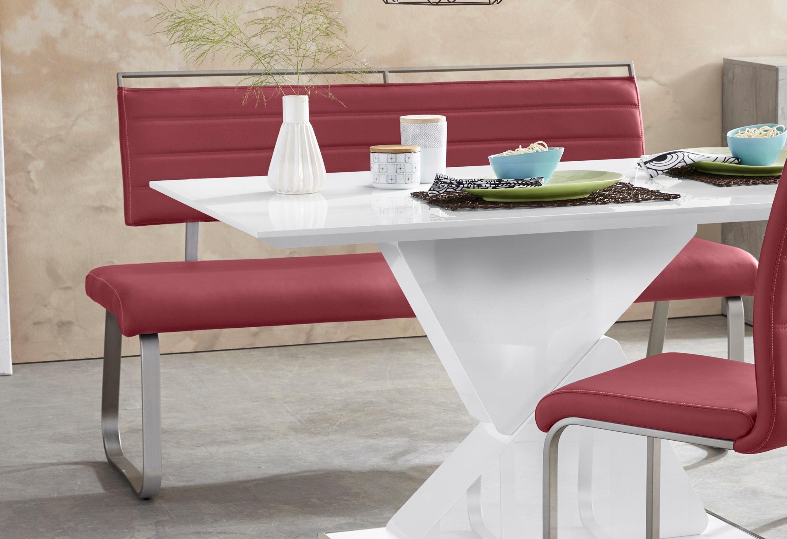 MCA furniture Polsterbank, bis 280 Kg belastbar bordeaux | Polsterbänke