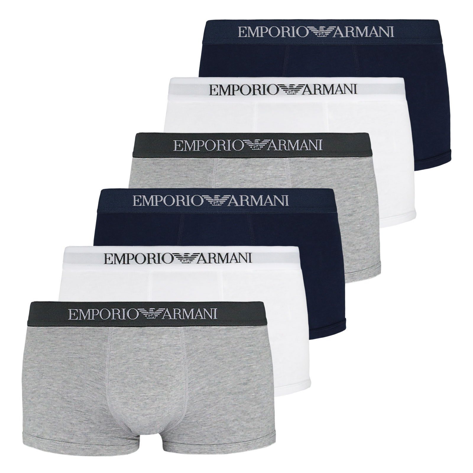 Emporio Armani Trunk Pure Cotton (6-St) ohne störende Gesäßnaht