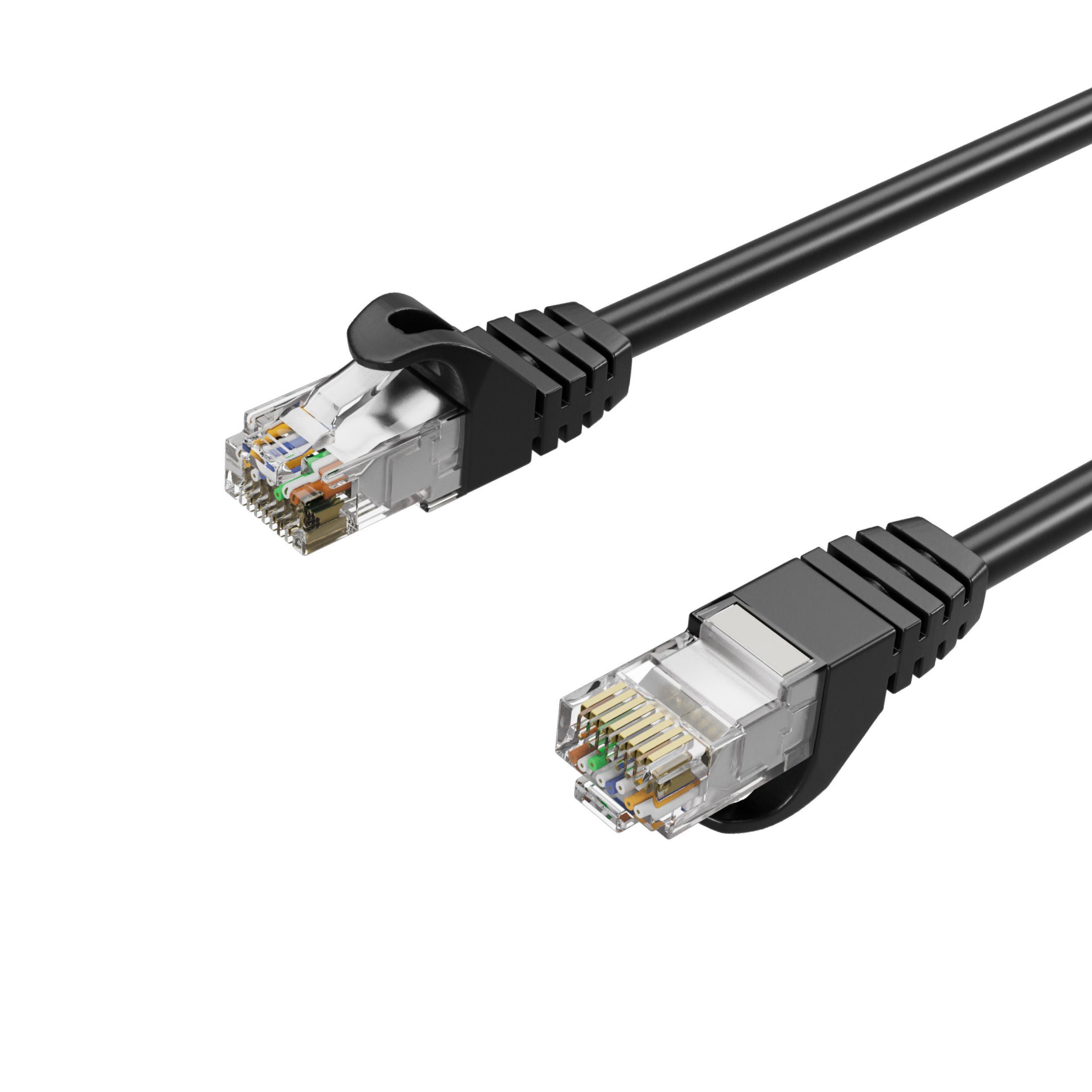 Kabelbude.eu Netzwerkkabel RJ45 LAN Kabel, Ethernet Kabel, S/FTP, PIMF, Rohkabel LAN-Kabel, RJ-45, (100 cm)