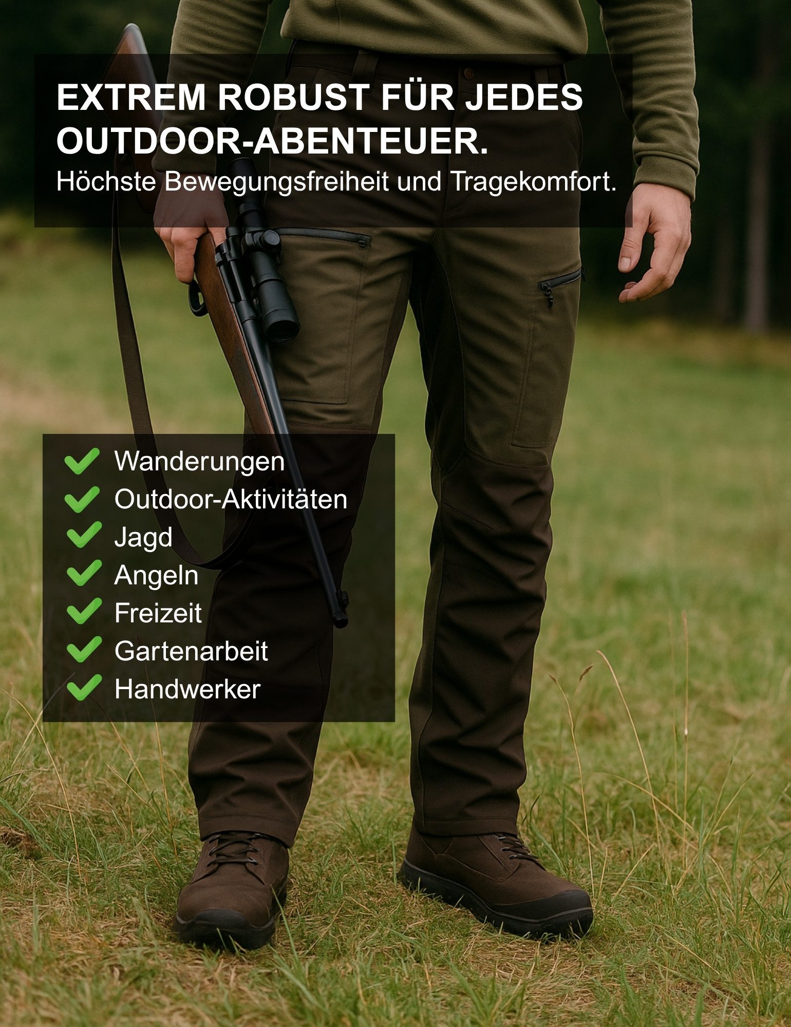 La Chasse® Outdoorhose Stretch-Funktionshose "Denver" Jagdhose Herren oliv/ günstig online kaufen