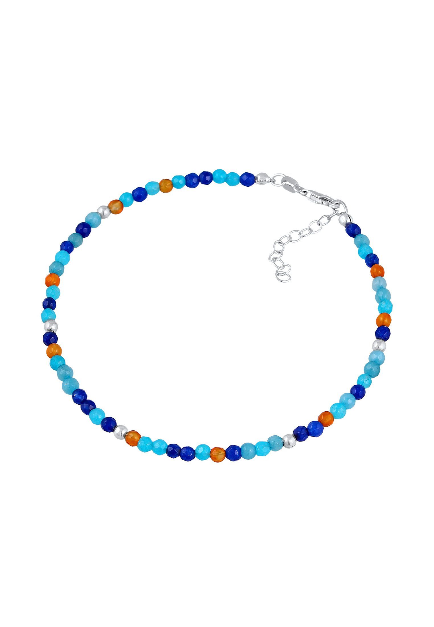 Elli Fußkette Achat Kugeln Blau Bunt günstig online kaufen